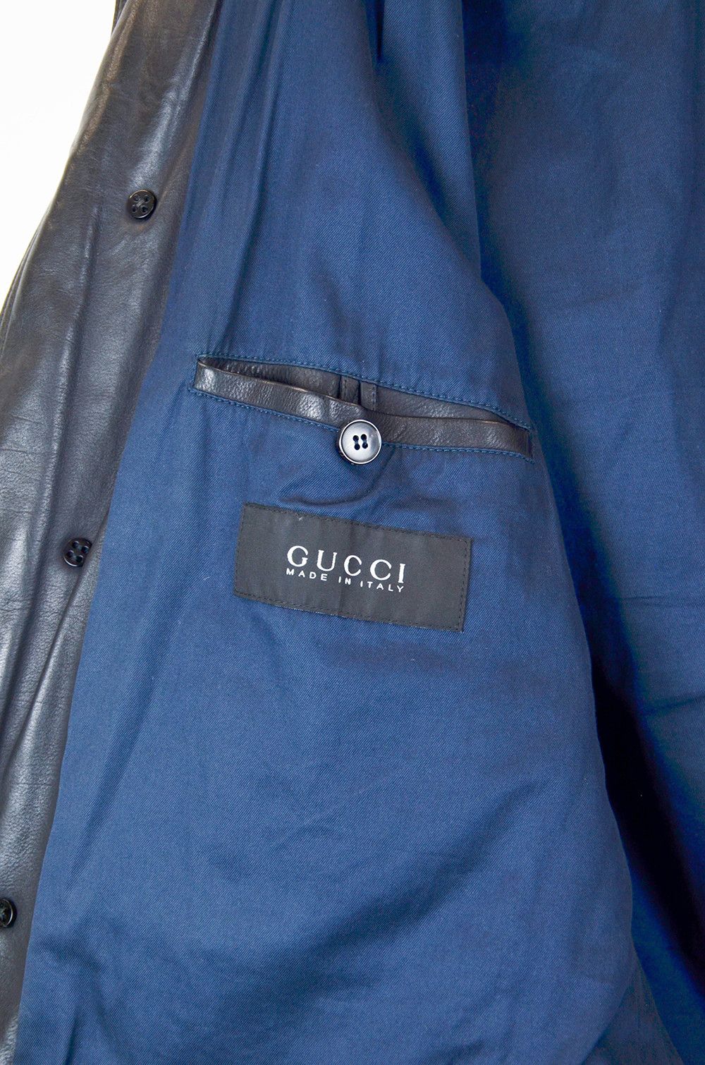 Gucci Gucci Vintage Distressed Leather Field Jacket – Size 50 Size US M / EU 48-50 / 2 - 13 Thumbnail