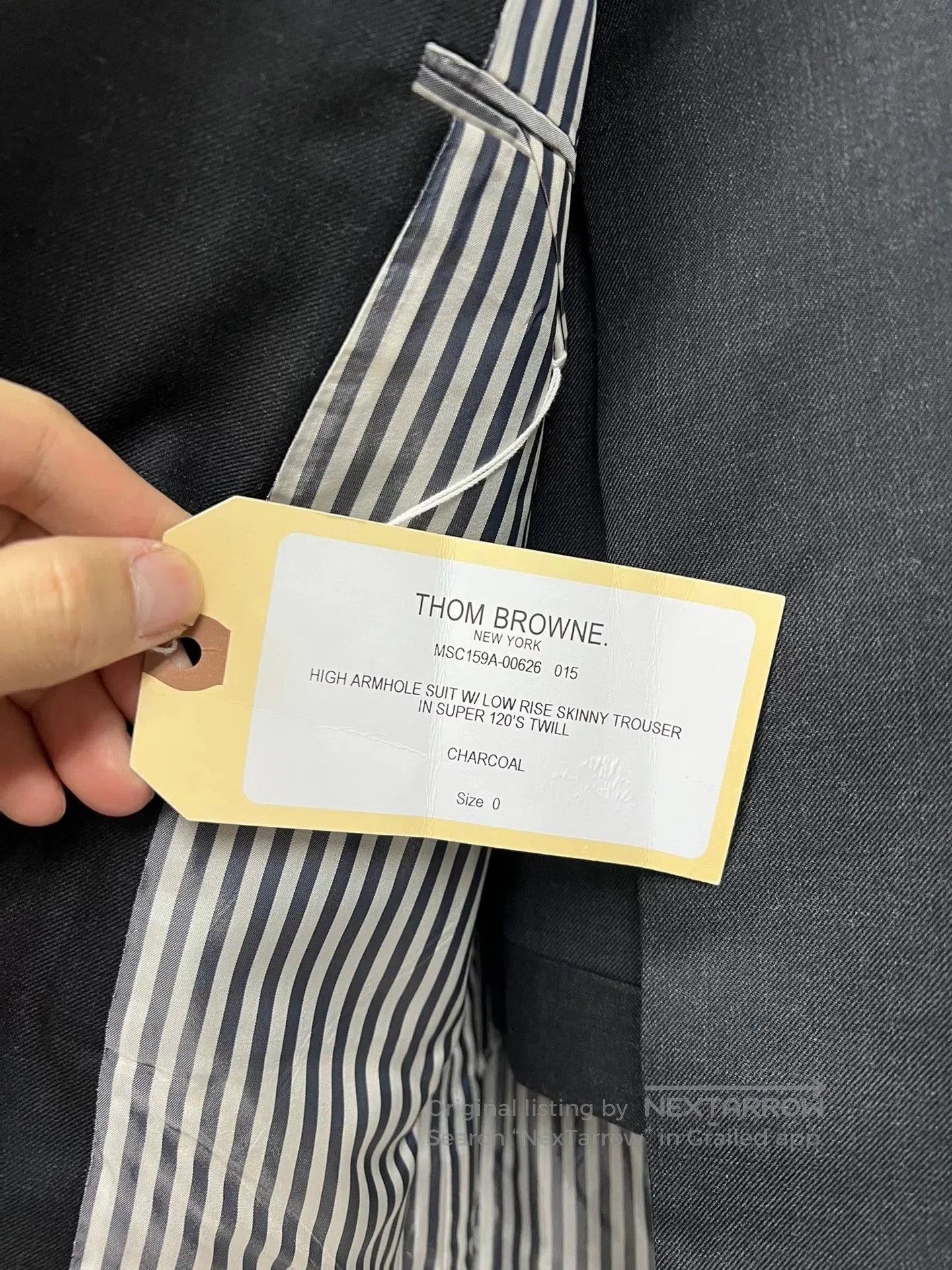 Thom Browne thom browne charcoal blazer and pants set. Size US XXS / EU 40 - 3 Thumbnail