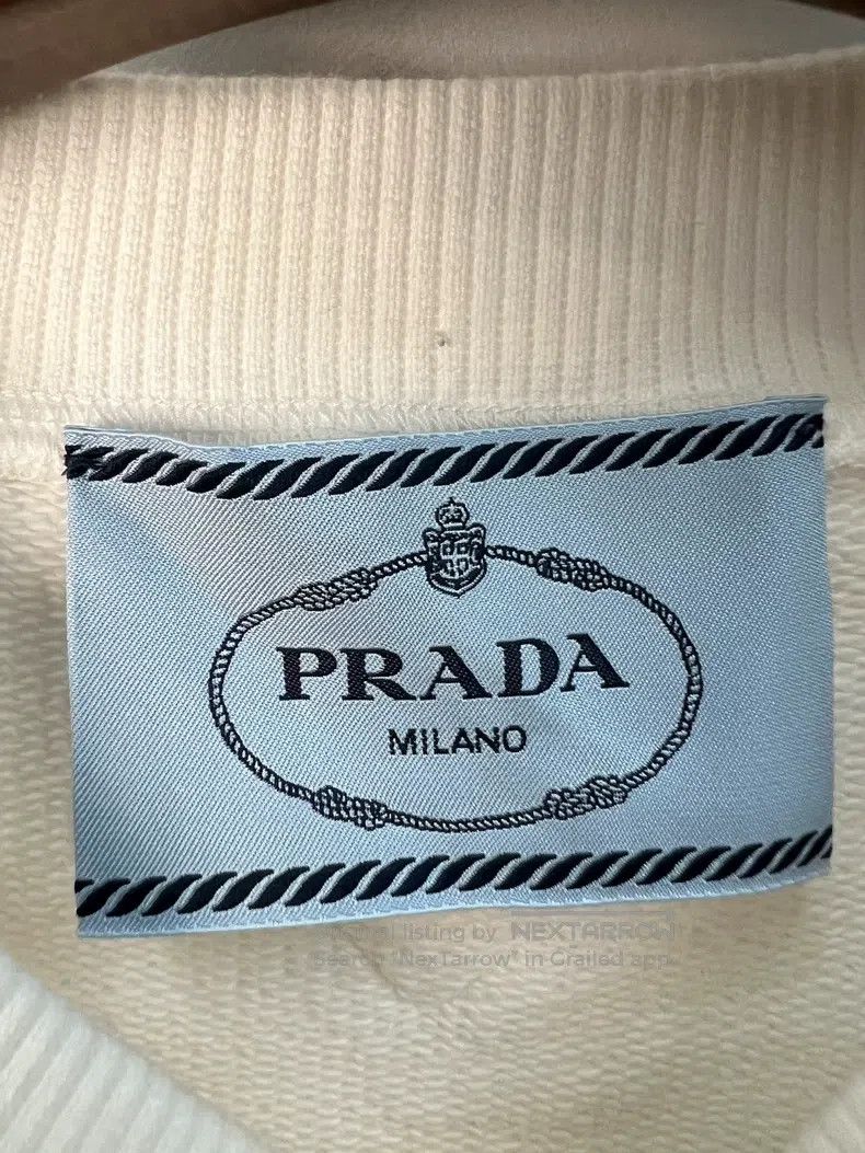 Prada Prada White triangle letter logo short-sleeved sweatshirt Size S / US 4 / IT 40 - 3 Thumbnail