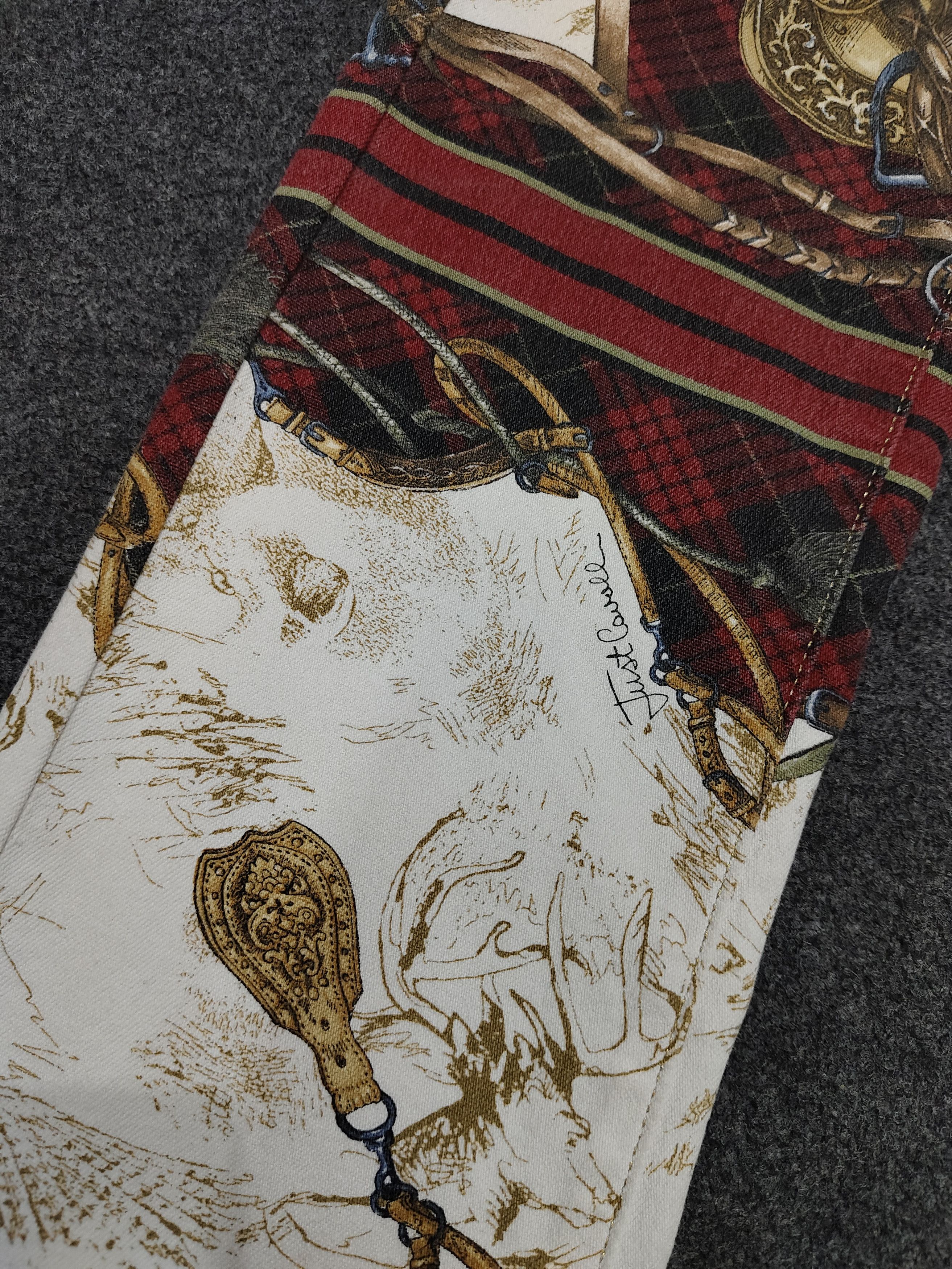 Just Cavalli 90s Just Cavalli❤️‍🔥Archive Baroque Equestrian Flare Jeans Size 29" - 3 Thumbnail
