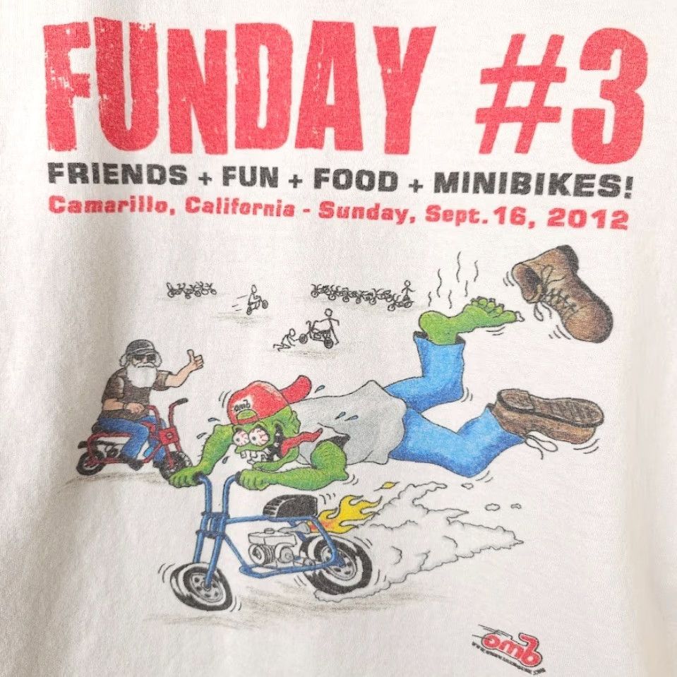 Anvil VINTAGE Old Minibike T Shirt Mens Size Large White FunDay Mini Bike Motorcycle California Size US L / EU 52-54 / 3 - 5 Thumbnail