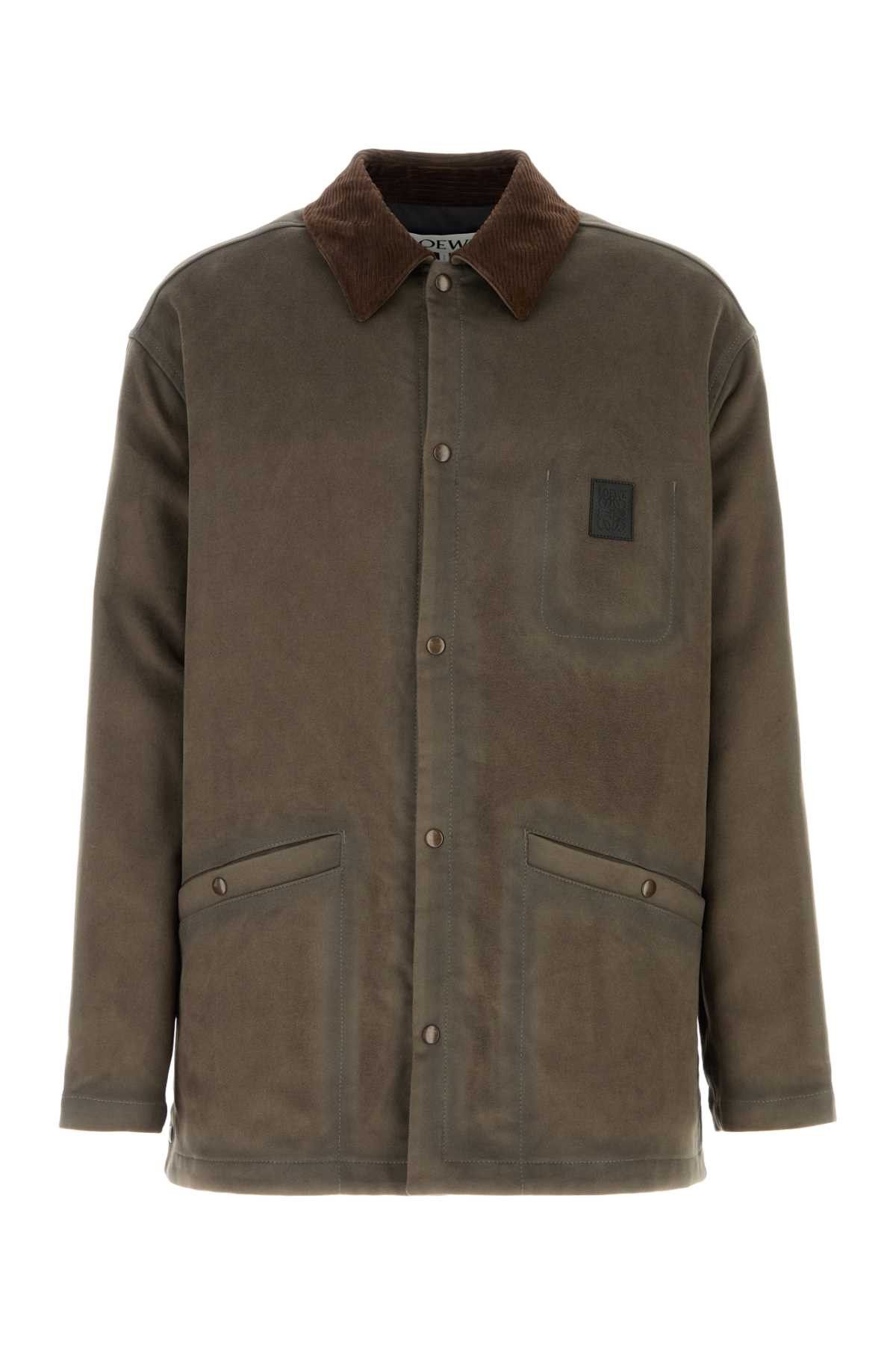 Loewe Khaki Viscose Blend Jacket Size US L / EU 52-54 / 3 - 1 Thumbnail