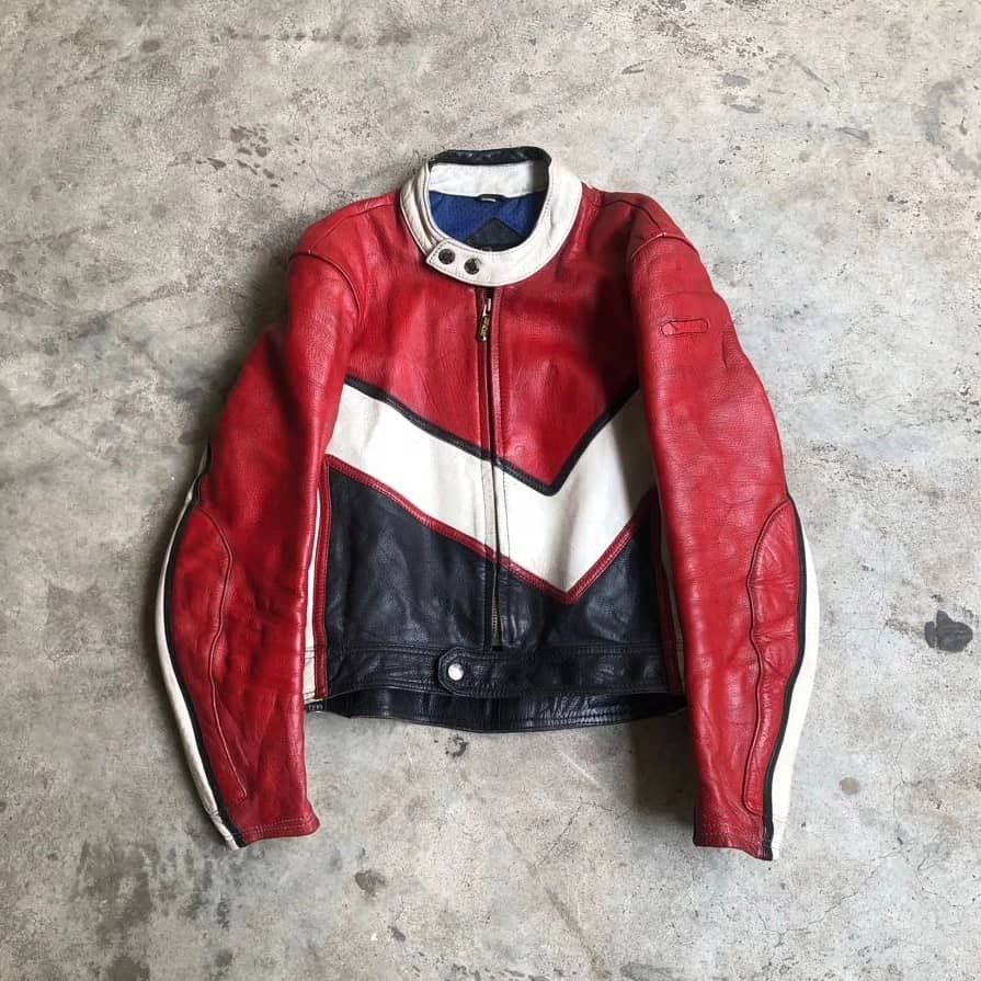 Vintage Vintage. Top Rider Leather Race Jacket Size US S / EU 44-46 / 1 - 1 Thumbnail