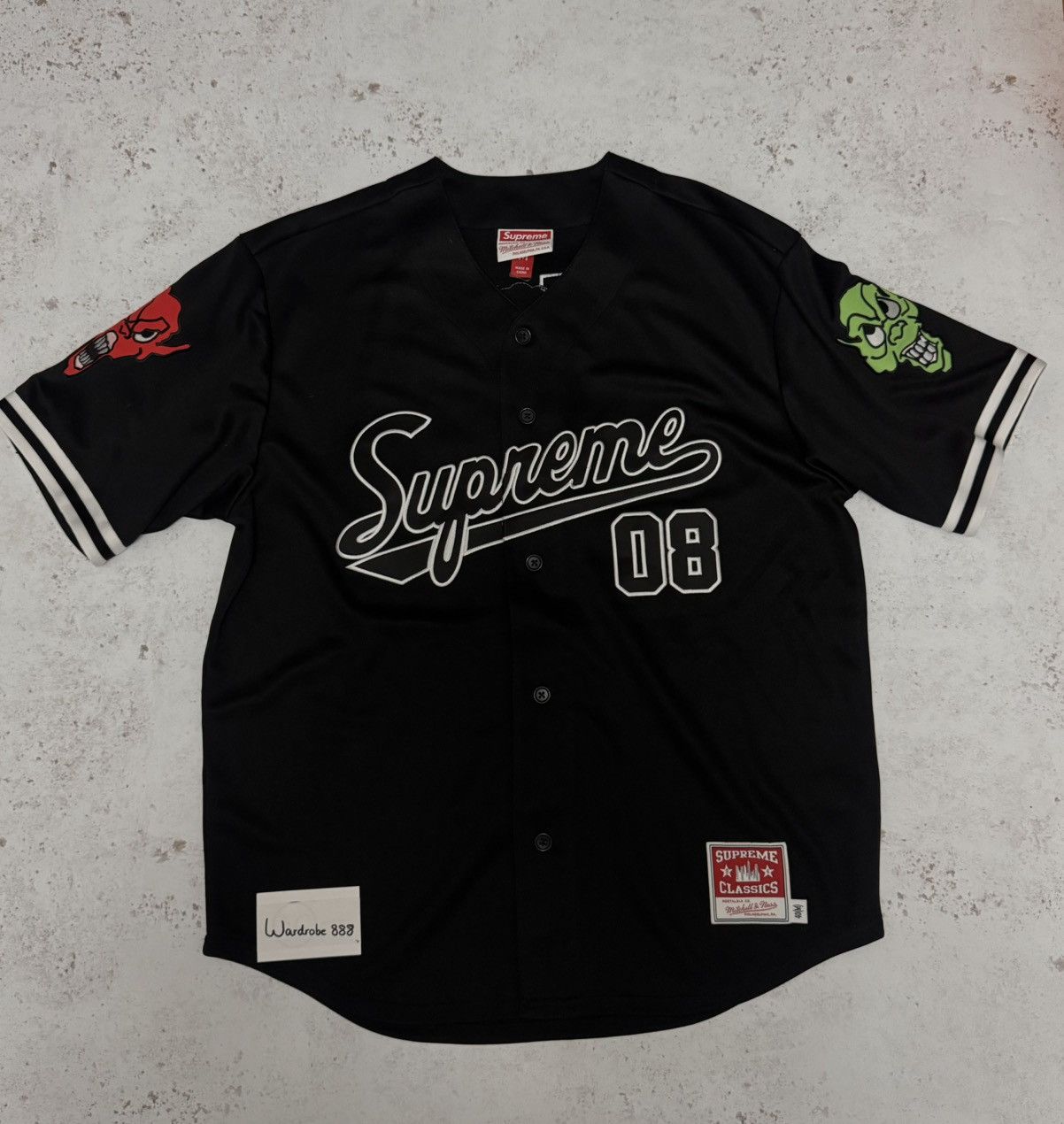 Supreme Supreme Mitchell & Ness Downtown Hell Baseball Jersey Size US M / EU 48-50 / 2 - 1 Thumbnail