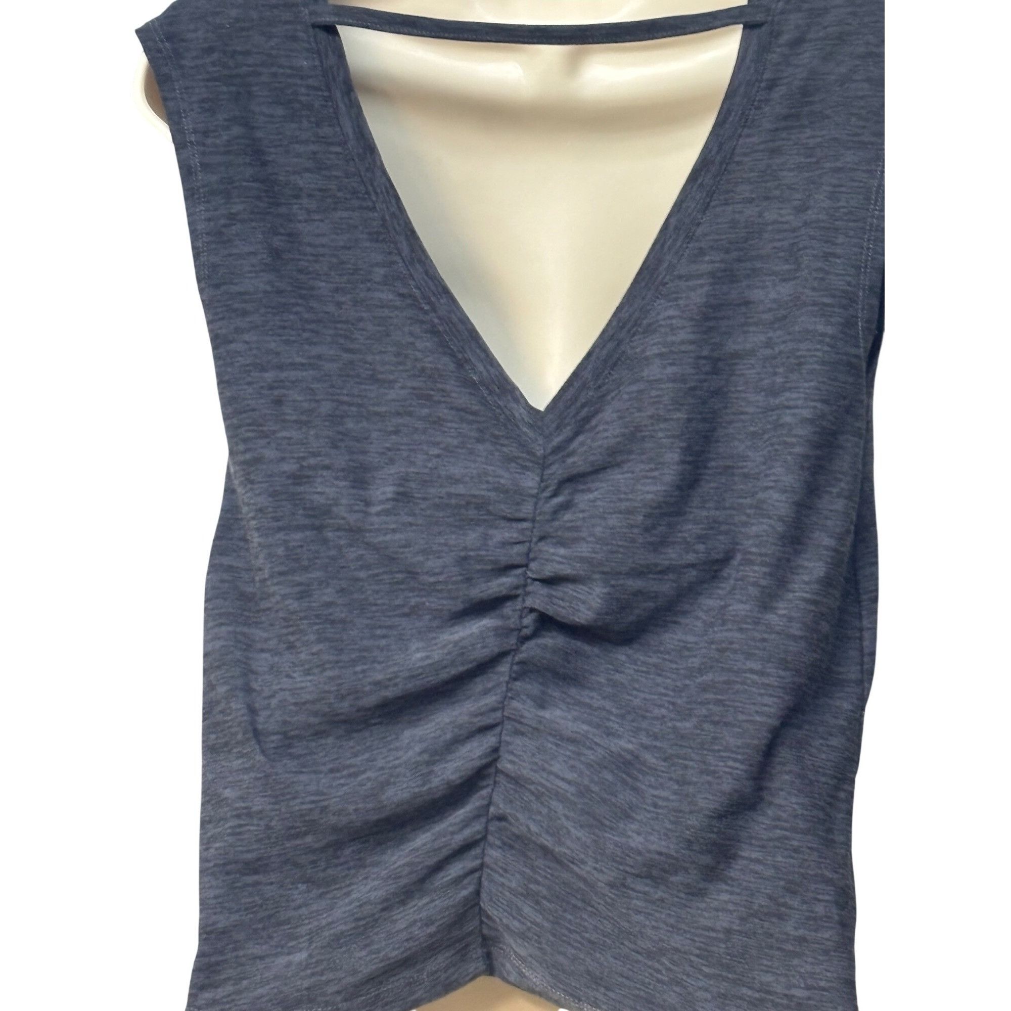 Kyodan Kyodan Women’s Ruched V-backline Activewear Tank Top,Spacedy Size S / US 4 / IT 40 - 10 Thumbnail
