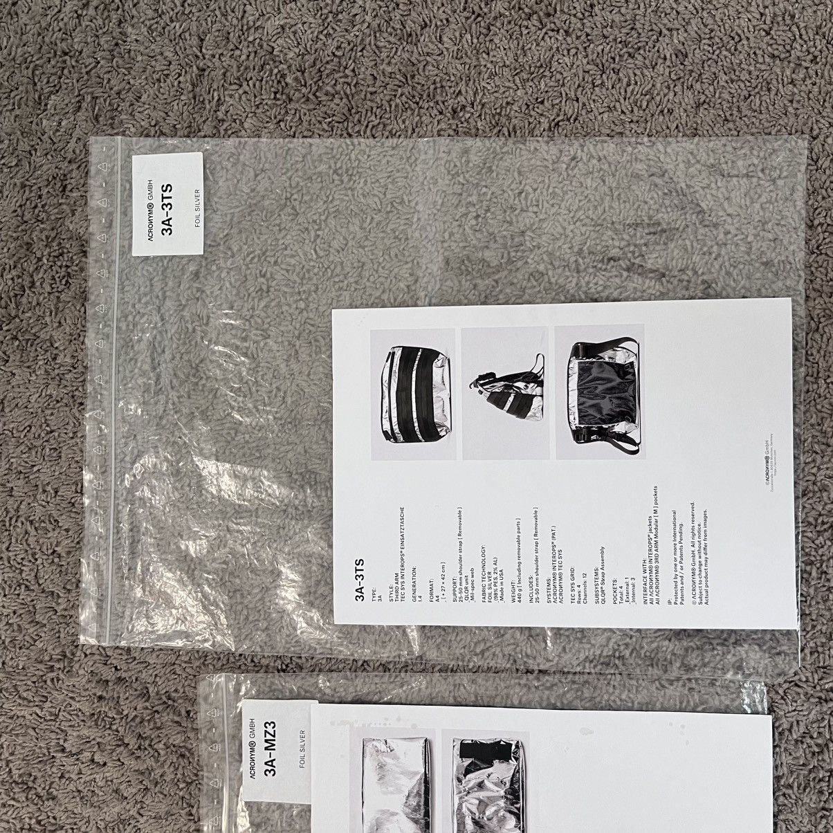 Acronym 3A-3TS & 3A-MZ3 Silver Foil Size ONE SIZE - 4 Thumbnail