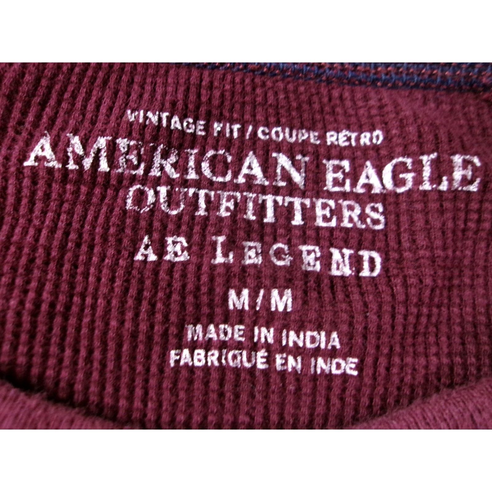 American Eagle Outfitters American Eagle Shirt Mens Medium Burgundy Legend Thermal Outdoor Casual Preppy Size US M / EU 48-50 / 2 - 7 Thumbnail
