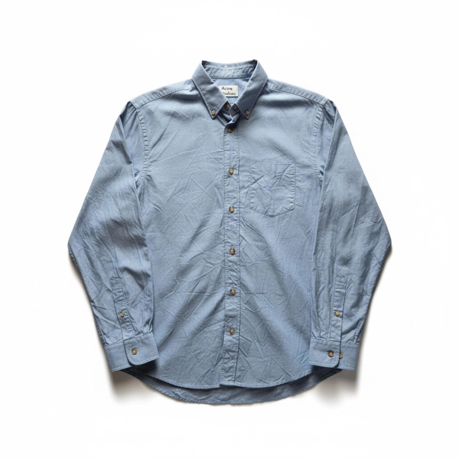 Acne Studios Acne Studios - Light Blue Button-Up Shirt Size US M / EU 48-50 / 2 - 1 Thumbnail