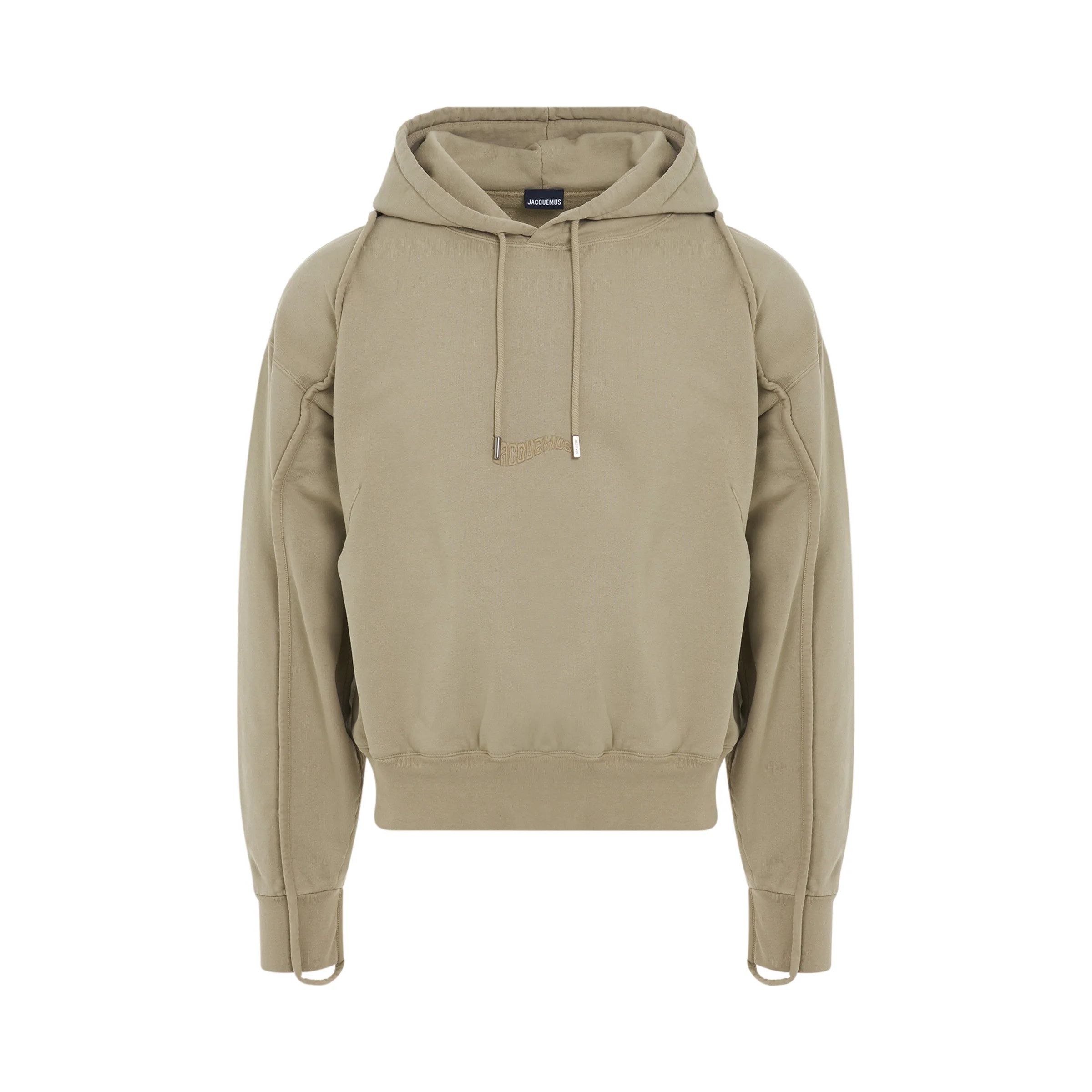 Jacquemus o1mris0824 Clay Logo Hoodie in Beige Size US M / EU 48-50 / 2 - 1 Thumbnail