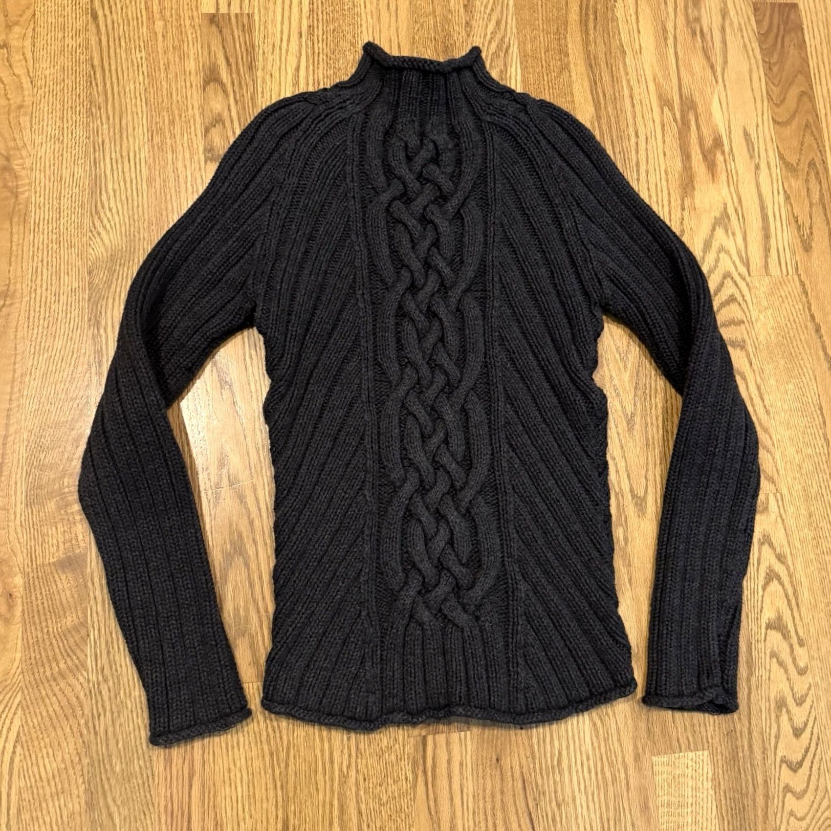 Gap VINTAGE Gap Cable Knit Pullover Roll Neck Slim Sweater Women’s Size M Cotton Gray Pullover Knit Rolⅼ Neck Womens Slim Cotton Gray 90s (if applicable) Size M / US 6-8 / IT 42-44 - 2 Thumbnail