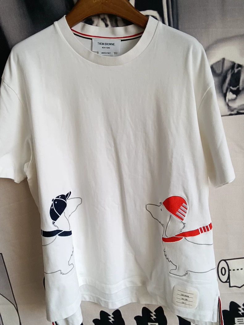 Thom Browne Thom browne Animal puppy pattern round-neck sweater short-s Size US XL / EU 56 / 4 - 1 Thumbnail