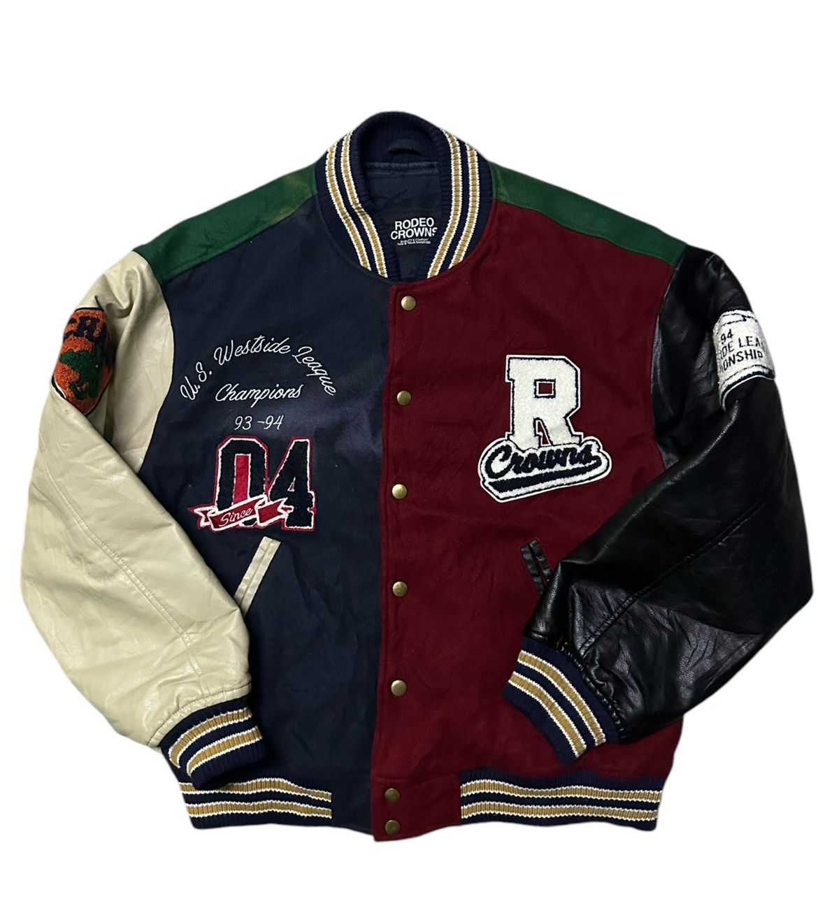 Vintage Rodeo Crowns U.S westside league champions varsity jacket Size US M / EU 48-50 / 2 - 2 Thumbnail