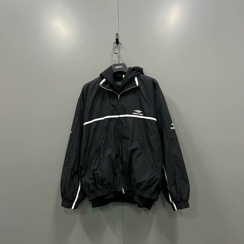 Balenciaga Balenciaga Patchwork logo embroidered hooded jacket Size US M / EU 48-50 / 2 - 1 Thumbnail