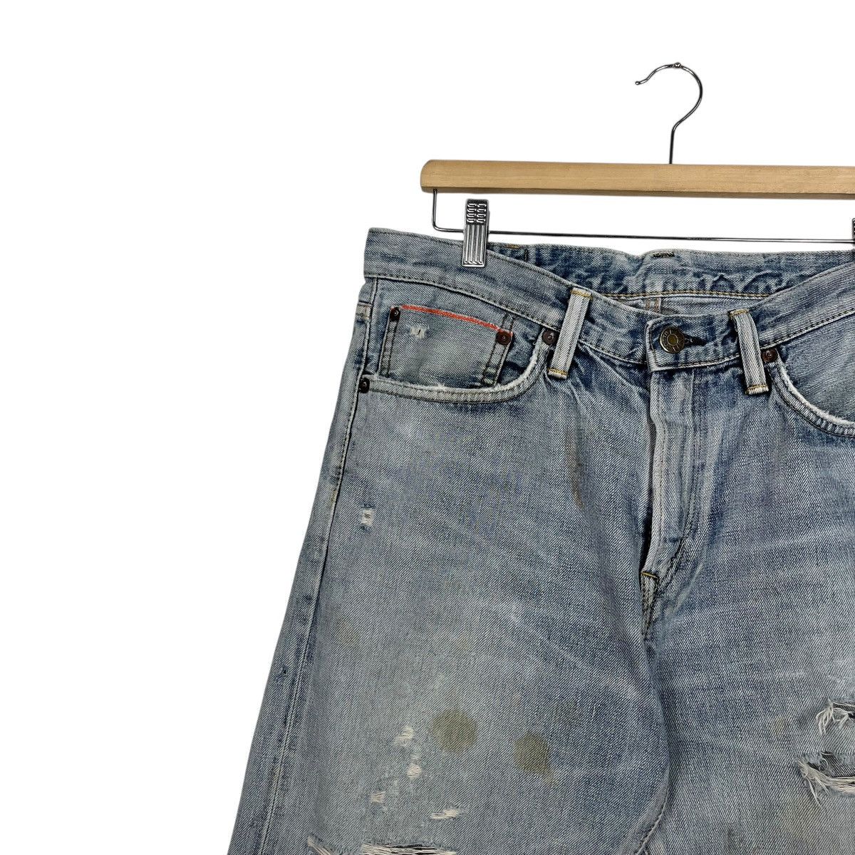 Edwin Vintage Edwin Japan Distressed Redline Denim Jeans Size US 32 / EU 48 - 6 Thumbnail