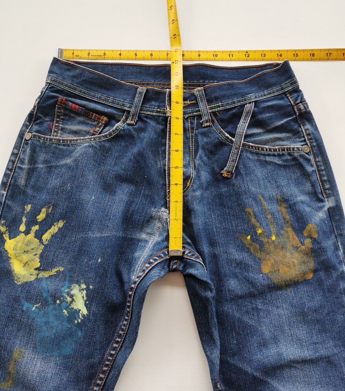 Japanese Brand Hand Painted Crazy Leopard Jeans Size US 29 - 12 Thumbnail