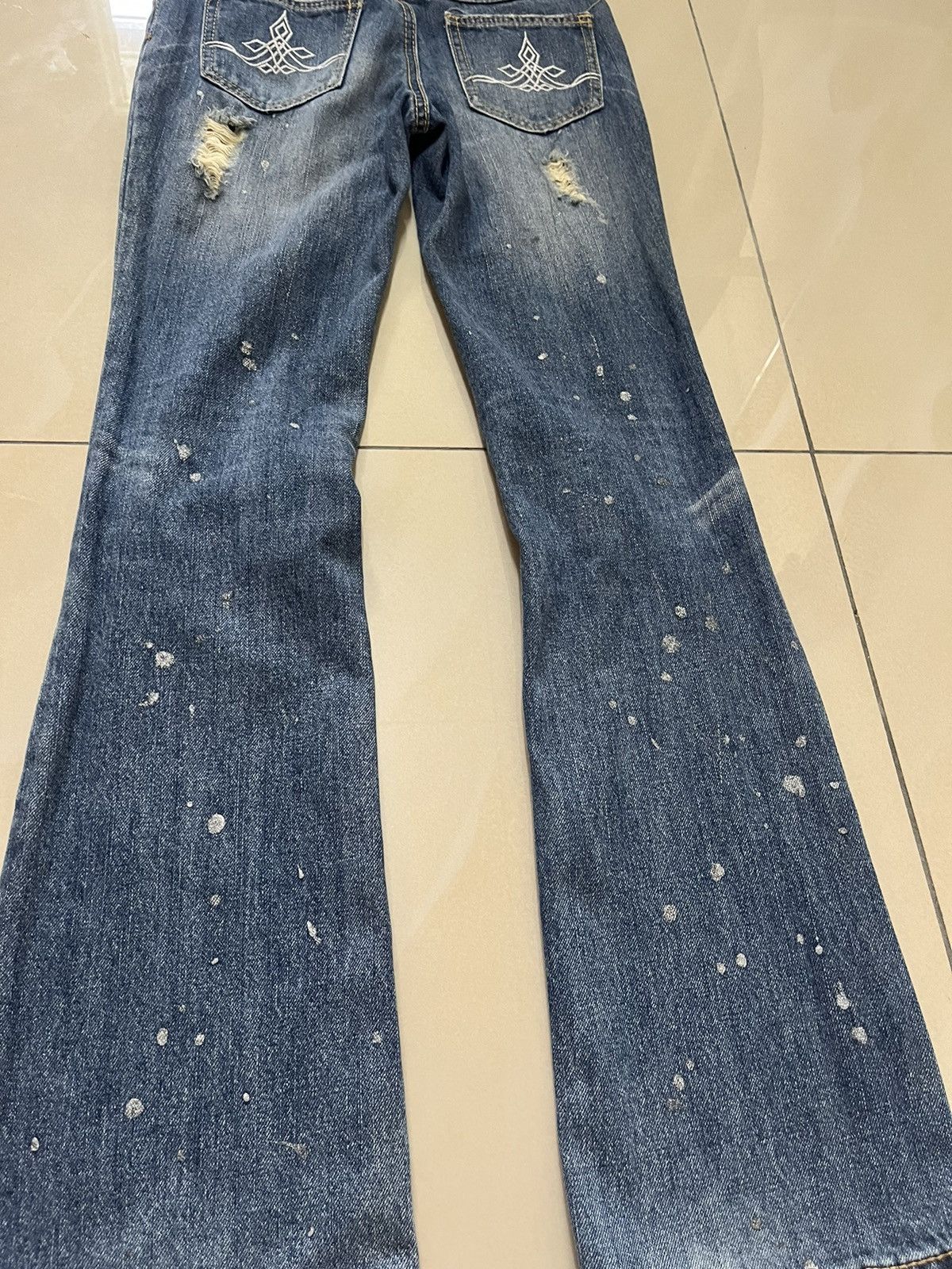 Hysteric Glamour Semantic Design distressed flared silver dust low rise F1 Size US 28 / EU 44 - 19 Thumbnail
