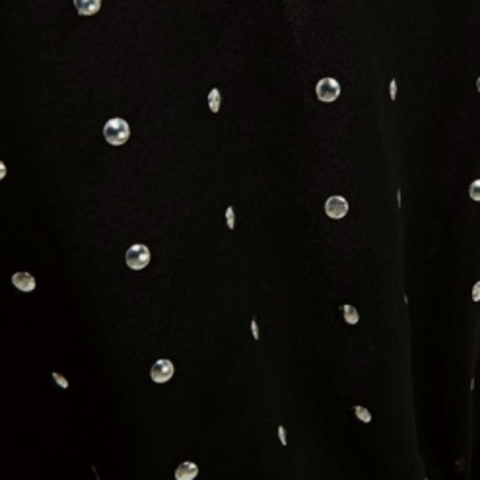 Iro IRO Gathered studded georgette blouse black and silver Size XS / US 0-2 / IT 36-38 - 2 Thumbnail