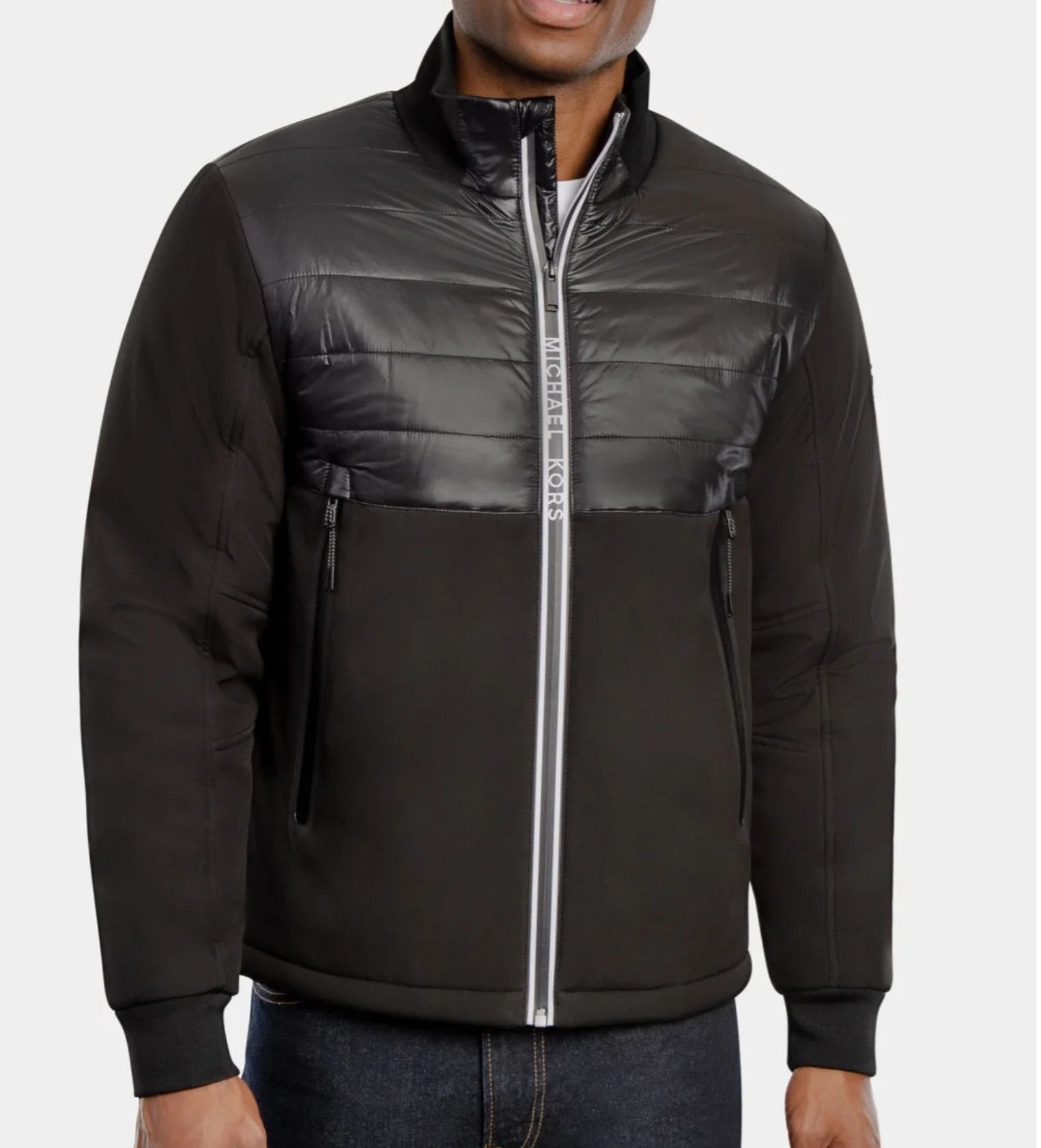 Michael Kors Michael Kors Mix Media Soft Shell Knit Collar Jacket New Size US L / EU 52-54 / 3 - 2 Thumbnail