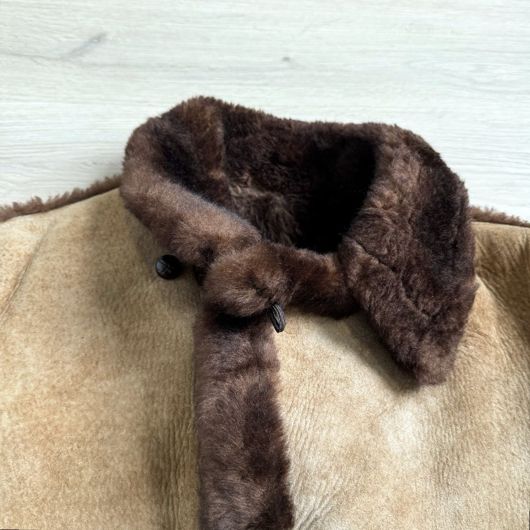 Vintage VINTAGE Wilsons Leather Ranch Coat Jacket Mens 40 Brown Shearling Sheepskin Leather Wool Lining Winter 70s Mens Size US XXS / EU 40 - 7 Thumbnail