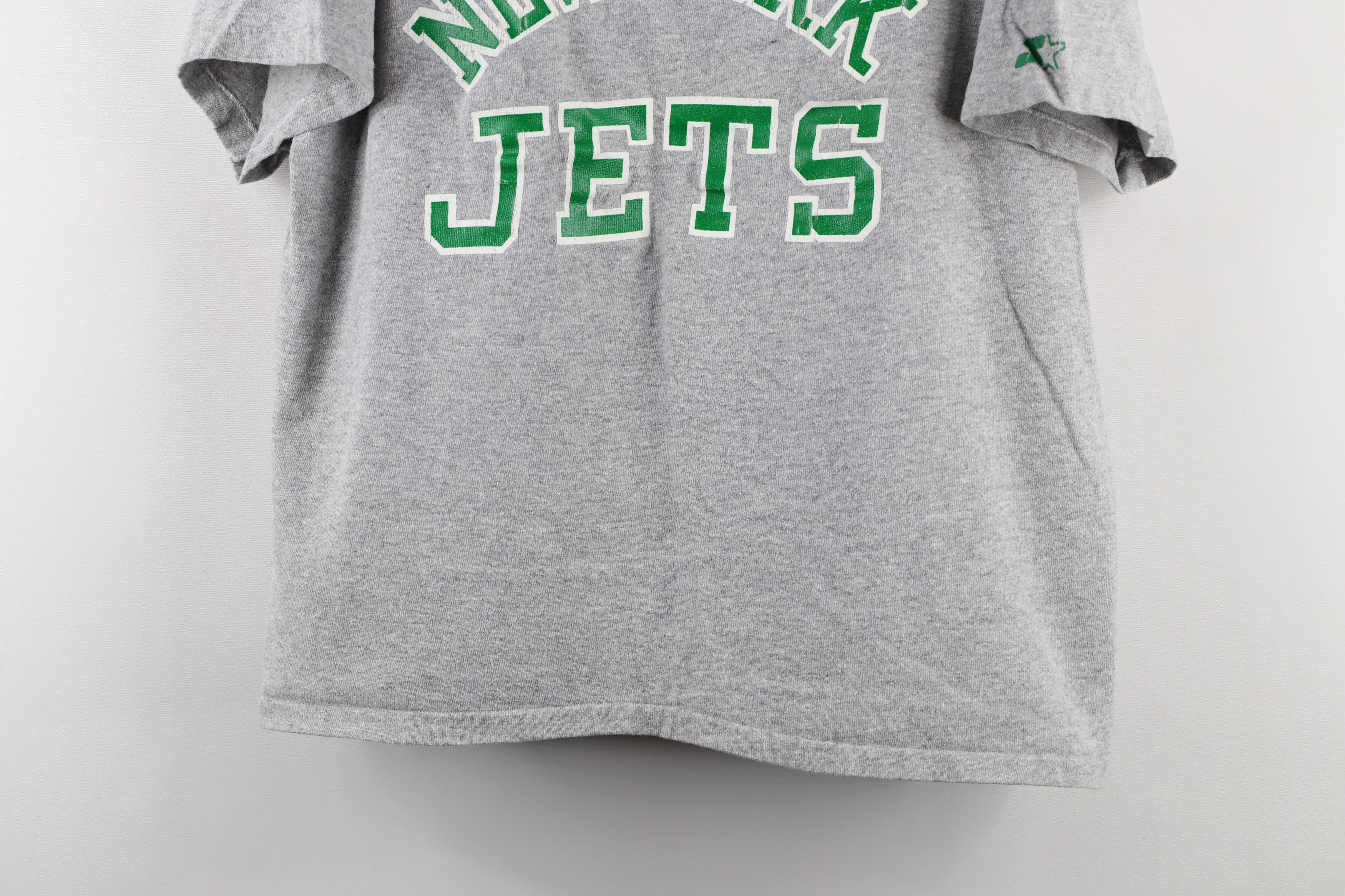 Starter × Vintage Vintage 90s Starter New York Jets Football T-Shirt Gray USA Size US L / EU 52-54 / 3 - 3 Thumbnail