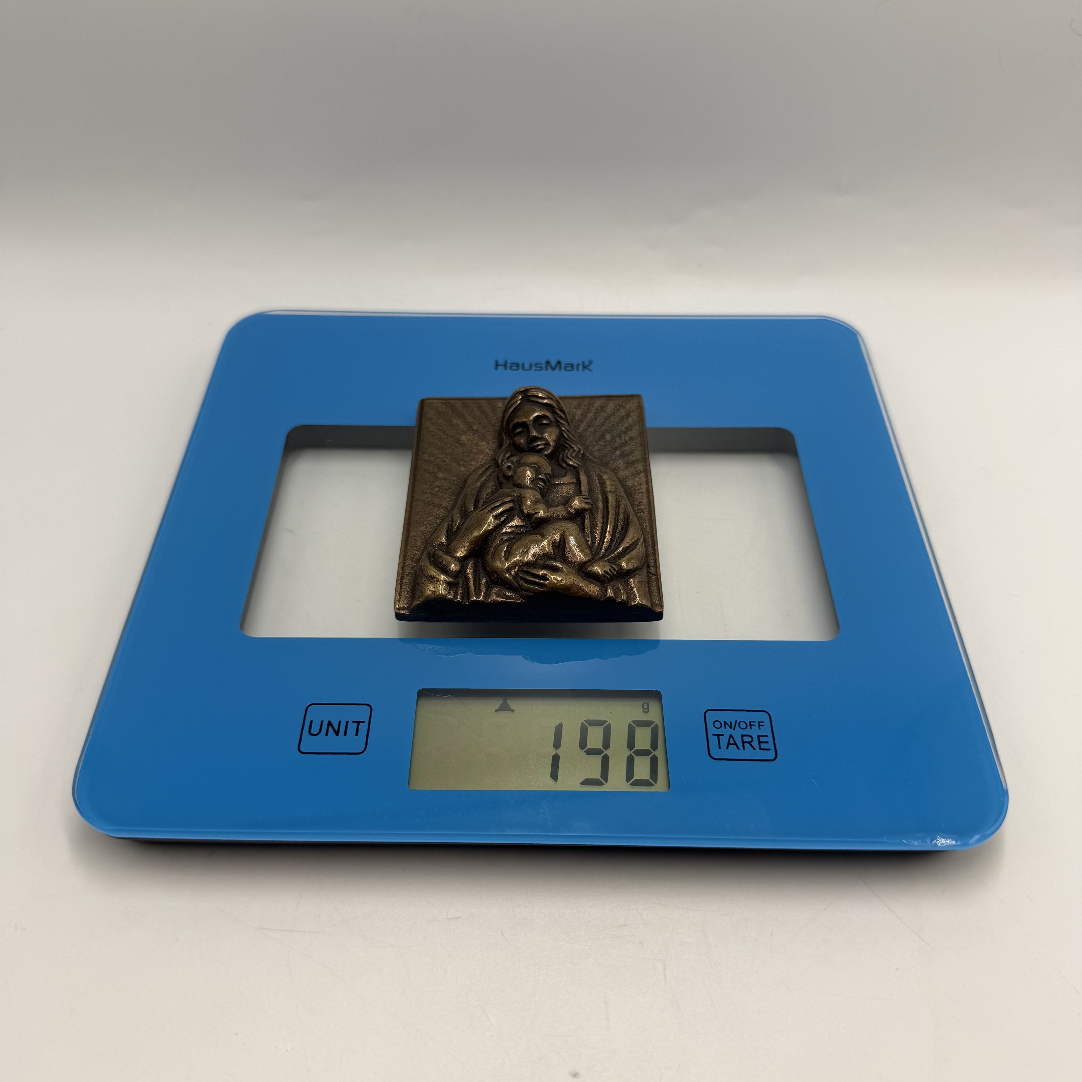 Vintage Vintage German Bronze Madonna & Child Wall Plaque Religious Size ONE SIZE - 7 Thumbnail