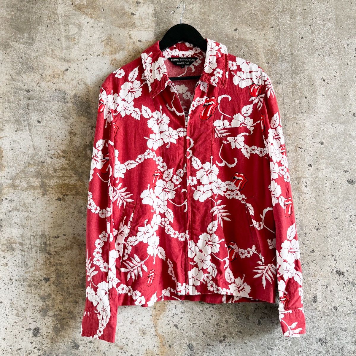 Comme des Garcons Homme Plus × The Rolling Stones CDG homme Plus AD2005 Rolling Stones Hawaiian Zip Shirt Size US S / EU 44-46 / 1 - 2 Thumbnail