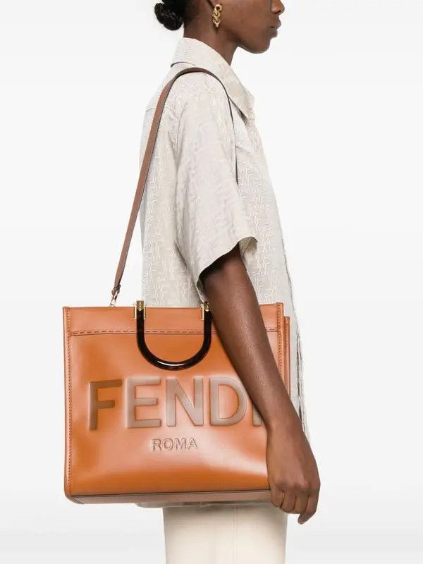 Fendi o1s1wg111225 Size: OS/ Sunshine Large in Brown Size ONE SIZE - 5 Thumbnail