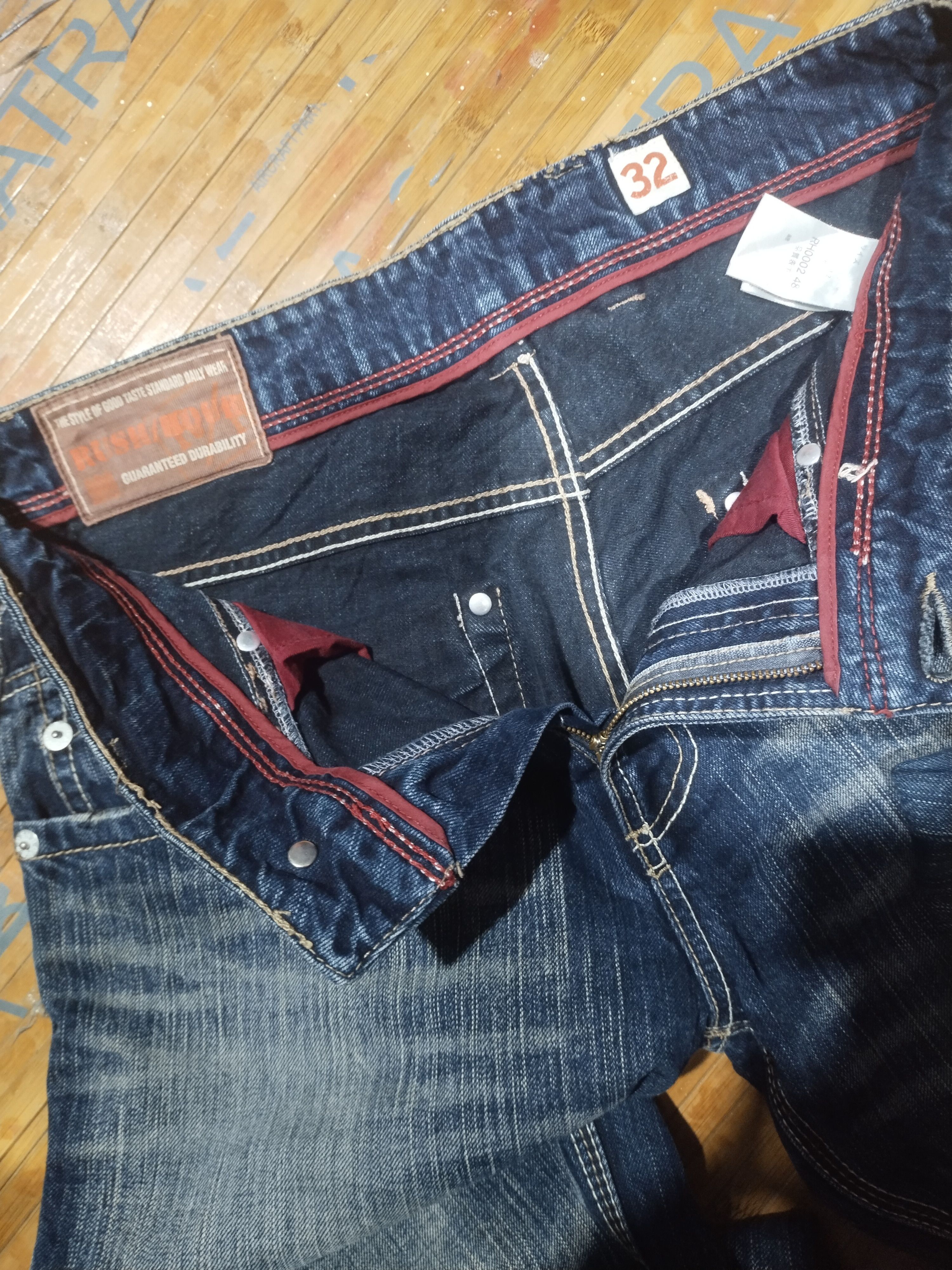 Japanese Brand Jeans Rush/Hour Selvedge Sz 32" Size US 32 / EU 48 - 7 Thumbnail