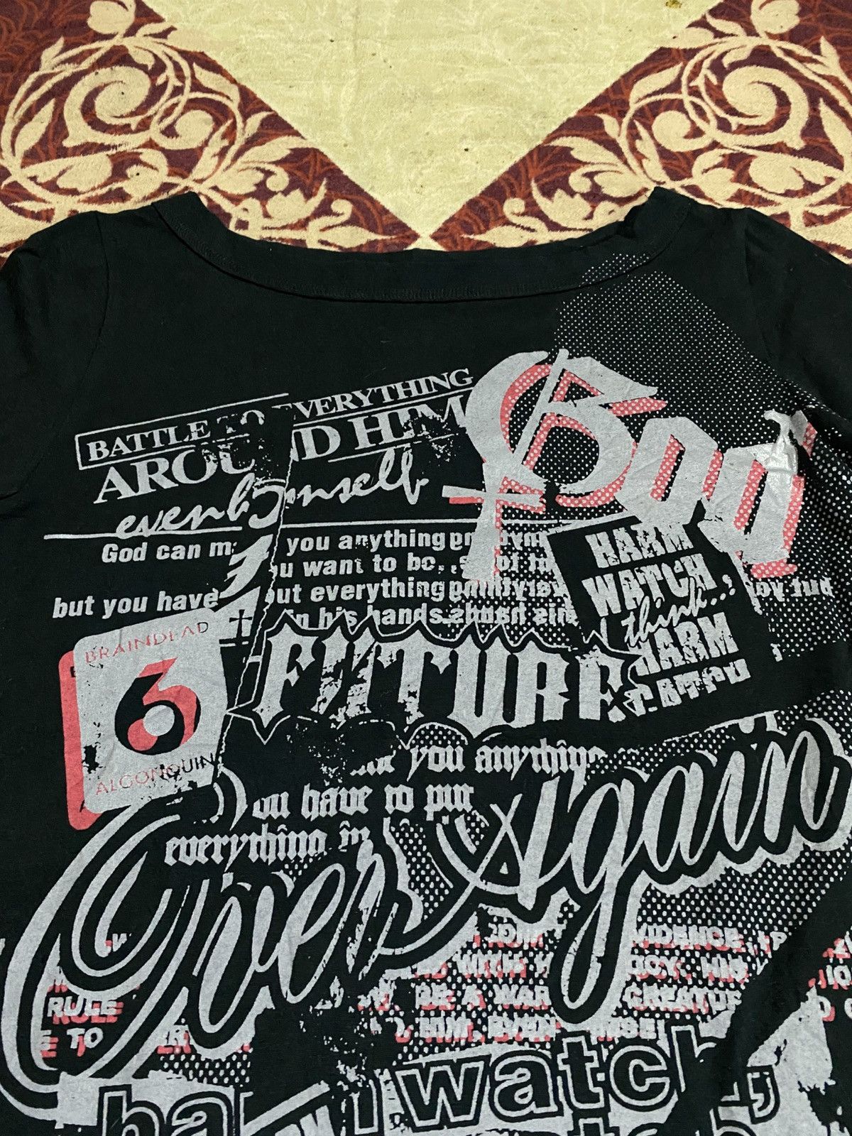 Japanese Brand Algonquins Poem Vkei Punk Style Long Sleeve Size ONE SIZE - 3 Thumbnail