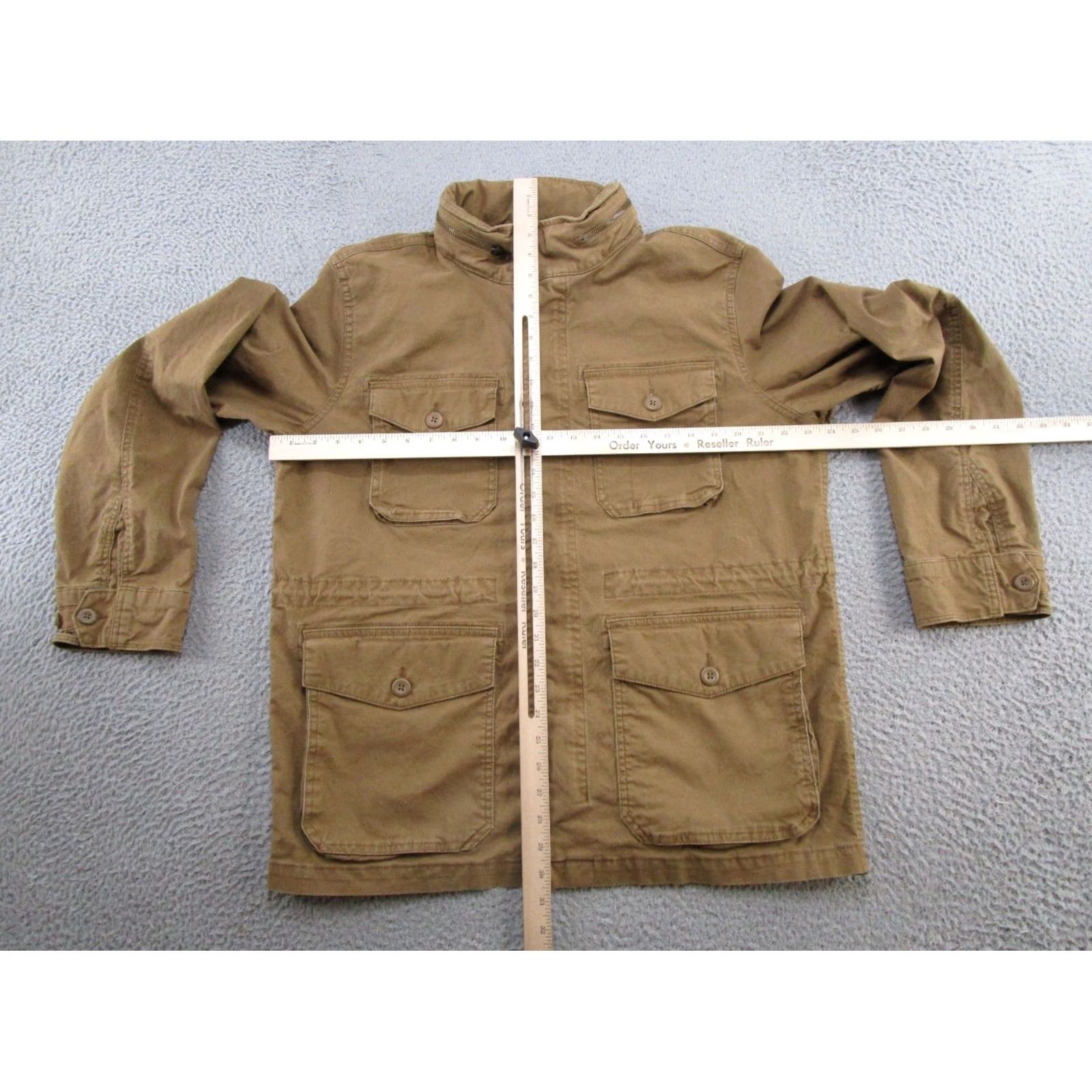 Old Navy Old Navy Mens Full Zip Packable Hood Canvas Jacket Mens SZ L Utility Army Heavy Jacket Mens L Beige Army Size US L / EU 52-54 / 3 - 4 Thumbnail