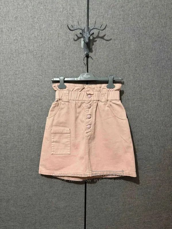 Fendi Fendi Embroidered Logo Cotton Skirt in Blush . Size 27" / US 4 / IT 40 - 1 Thumbnail