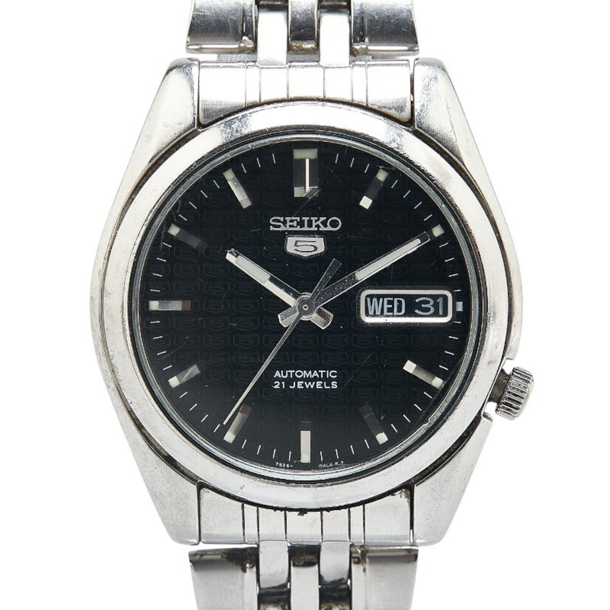 Seiko 5 Five Watch 7S26-01V0 Automatic Black Dial Stainless Steel Men's Seiko