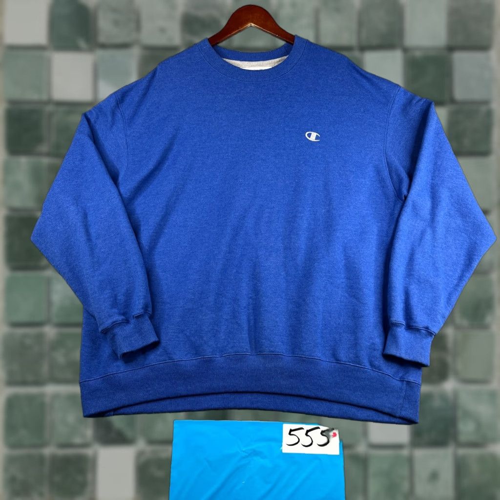 Champion Champion Sweatshirt 2XL Blue Heather Crew Neck Mens Pullover All Seasons Gym & Training Vintage: No Size US XXL / EU 58 / 5 - 1 Thumbnail