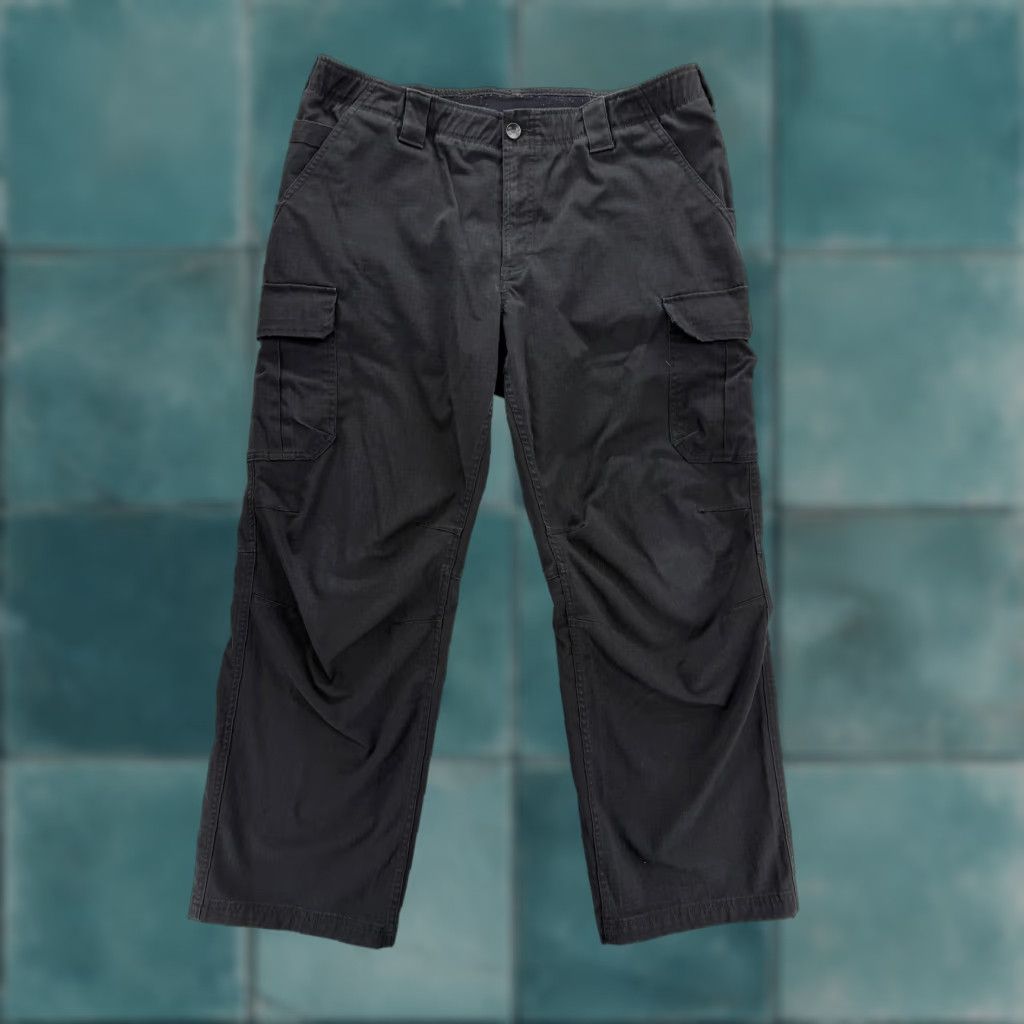 Under Armour Under Armour Tactical Patrol Pants Womens 18 Black Ripstop Storm Relaxed Fit Size 40" / US 18 - 1 Thumbnail