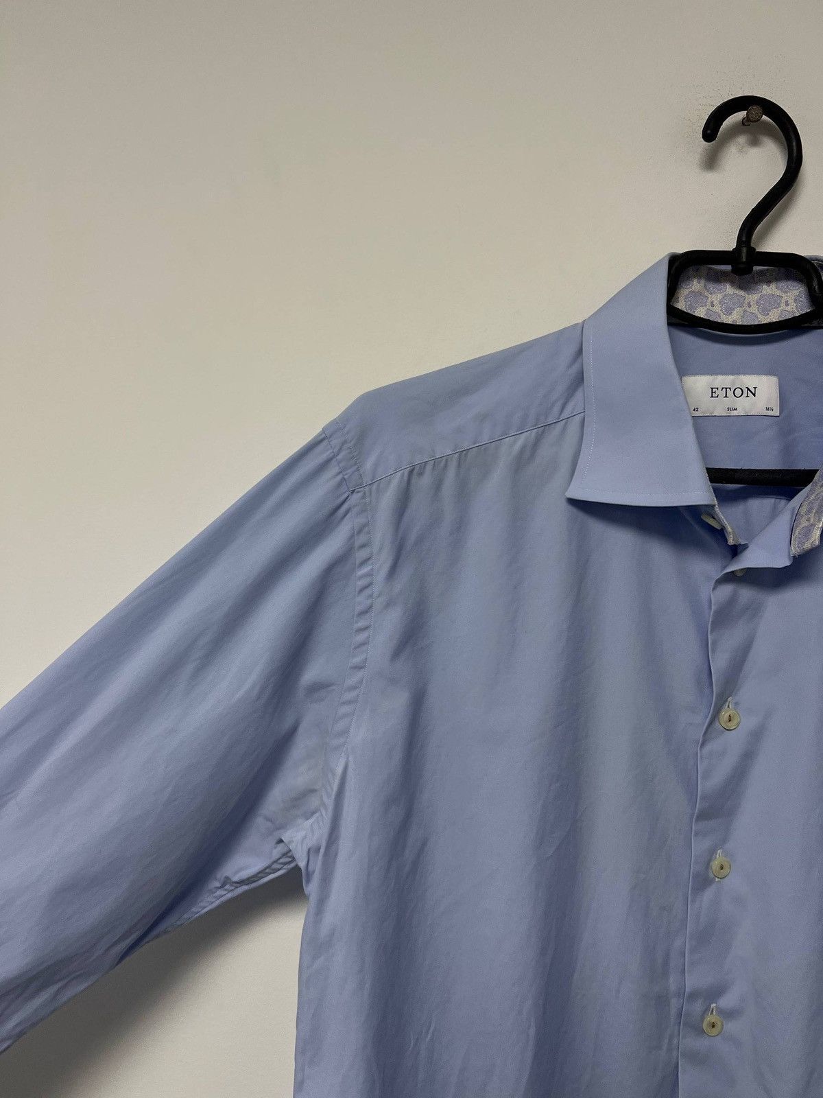 Eton Vintage Eton Slim Fit Button Shirt Blue Mens sz 42 16 1/2 Size US XS / EU 42 / 0 - 6 Thumbnail