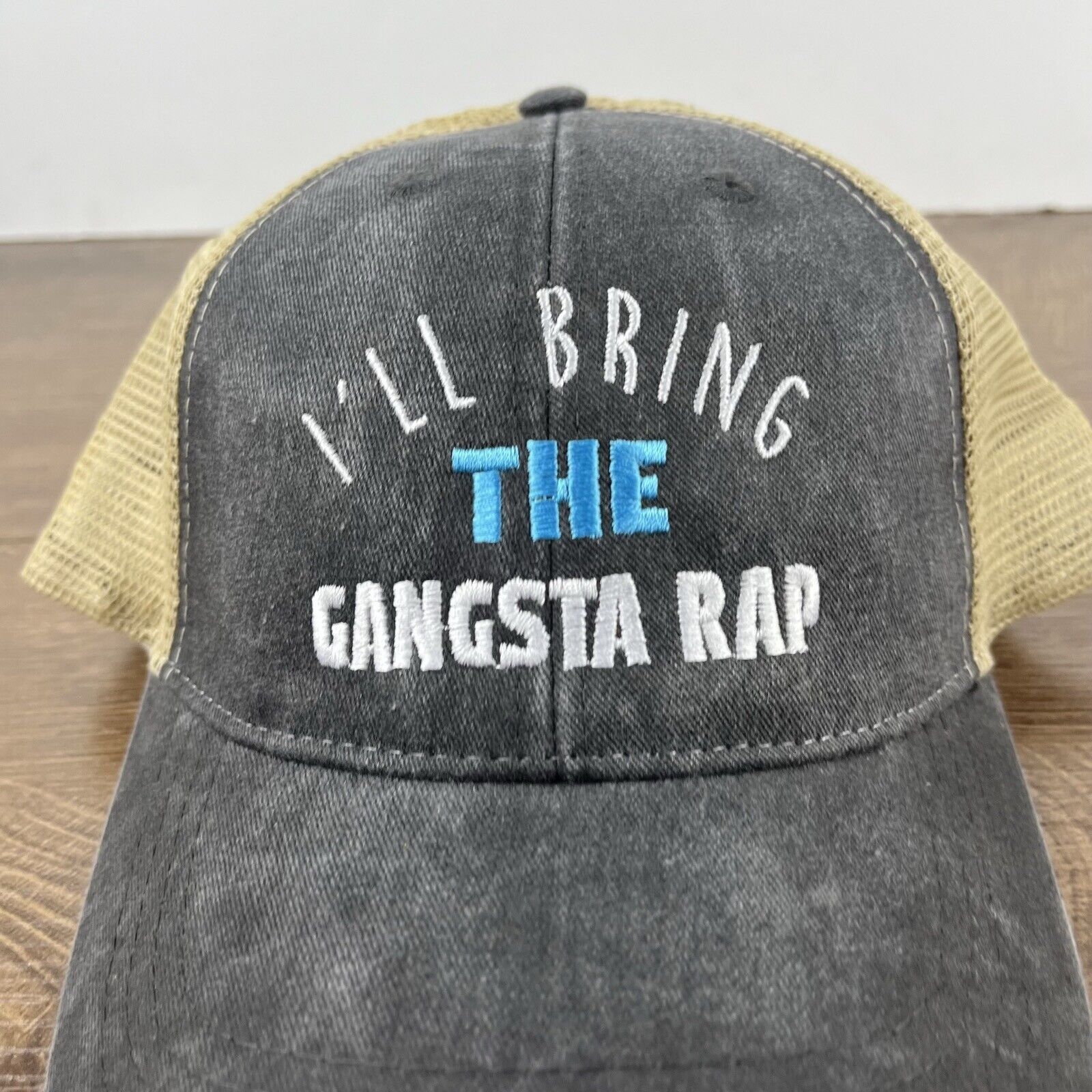 Other Gangsta Rap Hat I'll Bring the Rap Hat Gray Cap Adjustable H Size ONE SIZE - 7 Thumbnail