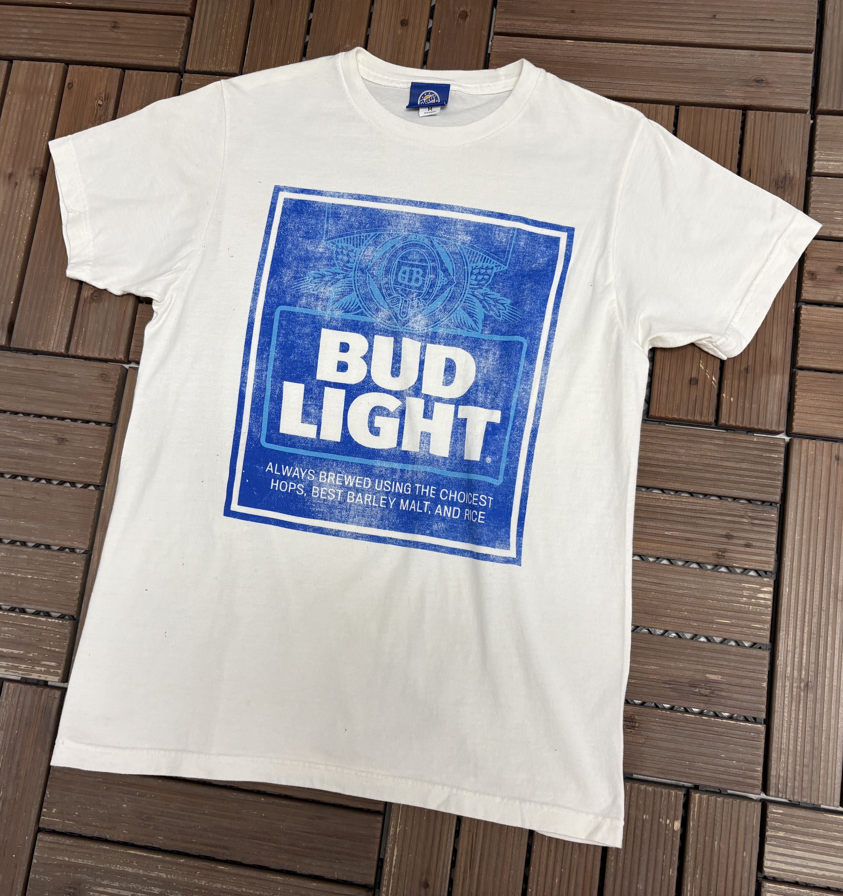 Vintage Bud Light Beer Vintage White T-Shirt Tee Size US M / EU 48-50 / 2 - 3 Thumbnail