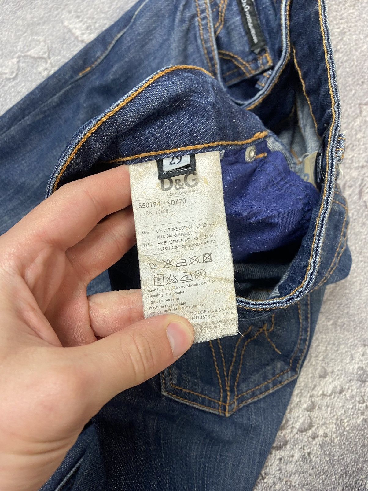 Dolce & Gabbana Luxury Dolce & Gabbana Skinny Blue Washed Jeans Size 29" - 10 Thumbnail
