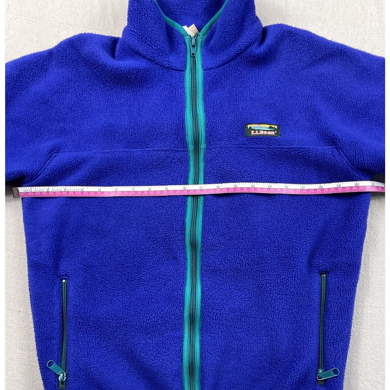 Vintage Vtg LL Bean Jacket 90s Sz M Women’s Fleece Full Zip Made In USA Pockets Gorpcore Blue Jacket Style Fleece Zipped Pockets Size M / US 6-8 / IT 42-44 - 5 Thumbnail