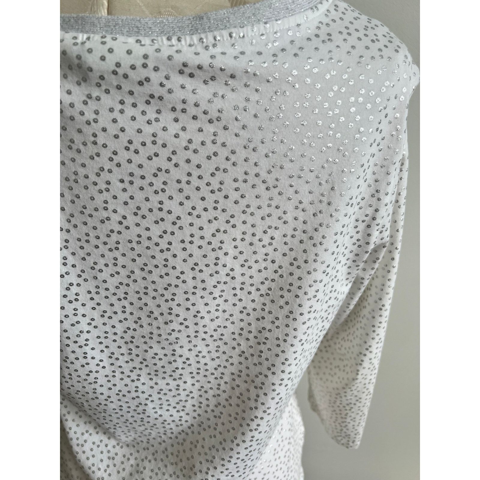 Chicos Chico’s Polka Dotted Scoop Neck Blouse Size 1 (US Medium) Size M / US 6-8 / IT 42-44 - 5 Thumbnail