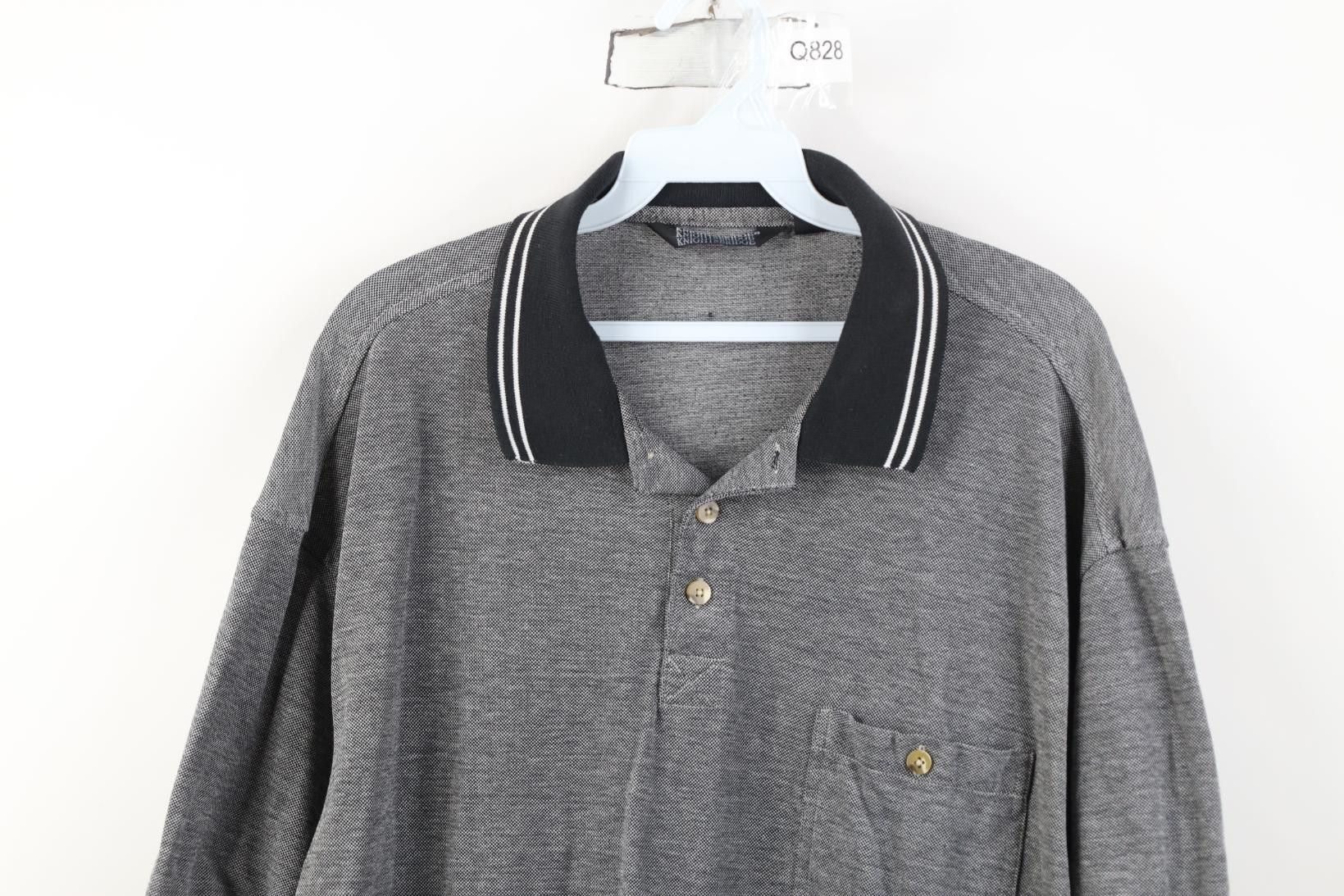 Vintage Vintage 90s Streetwear Collared Pullover Polo Shirt Gray Size US XL / EU 56 / 4 - 2 Thumbnail
