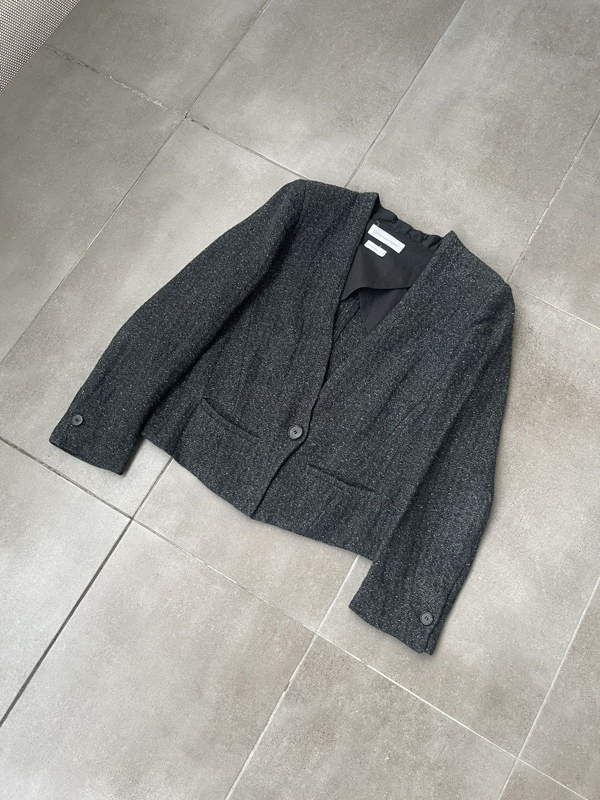 Isabel Marant Isabel Marant Etoile Dark Grey Silk Wool Blazer Jacket Size XS / US 0-2 / IT 36-38 - 2 Thumbnail