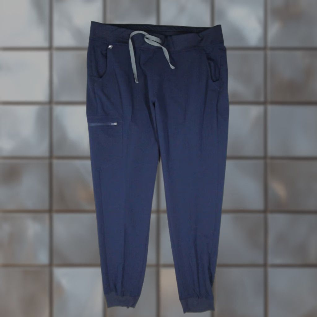 Vintage Figs Jogger Women Extra Large Tall Blue Zamora Technical Scrub W18SW2005T 34x31 Size 40" / US 18 - 1 Thumbnail