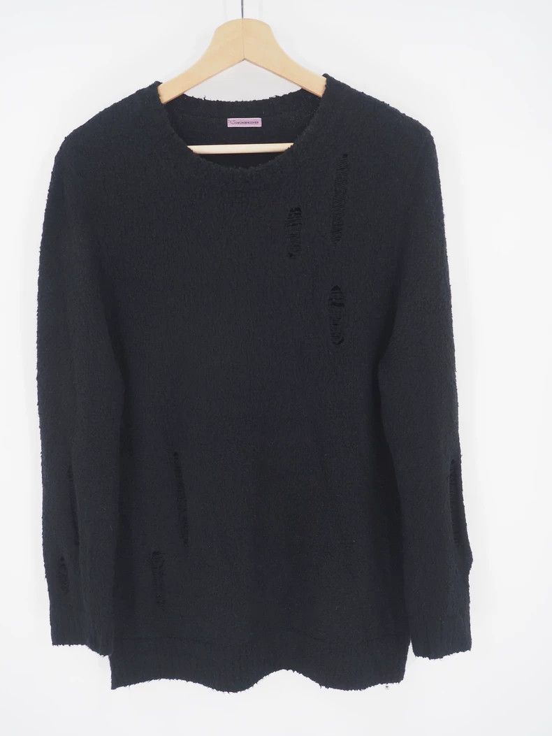 undercover Black Ripped Sweater 2502-Nextarrow