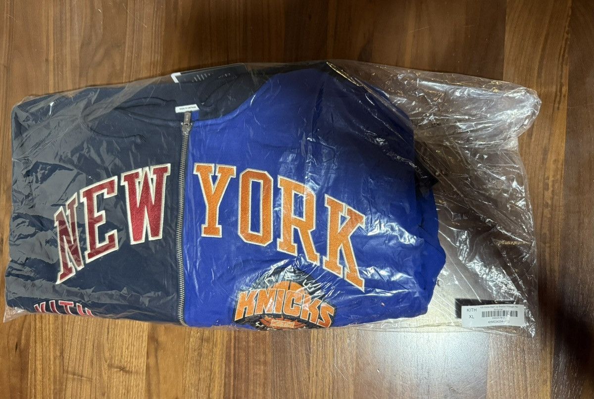Kith Kith for Knicks Mash Up Cropped Braxton Vintage Hoodie XL Size US XL / EU 56 / 4 - 10 Thumbnail