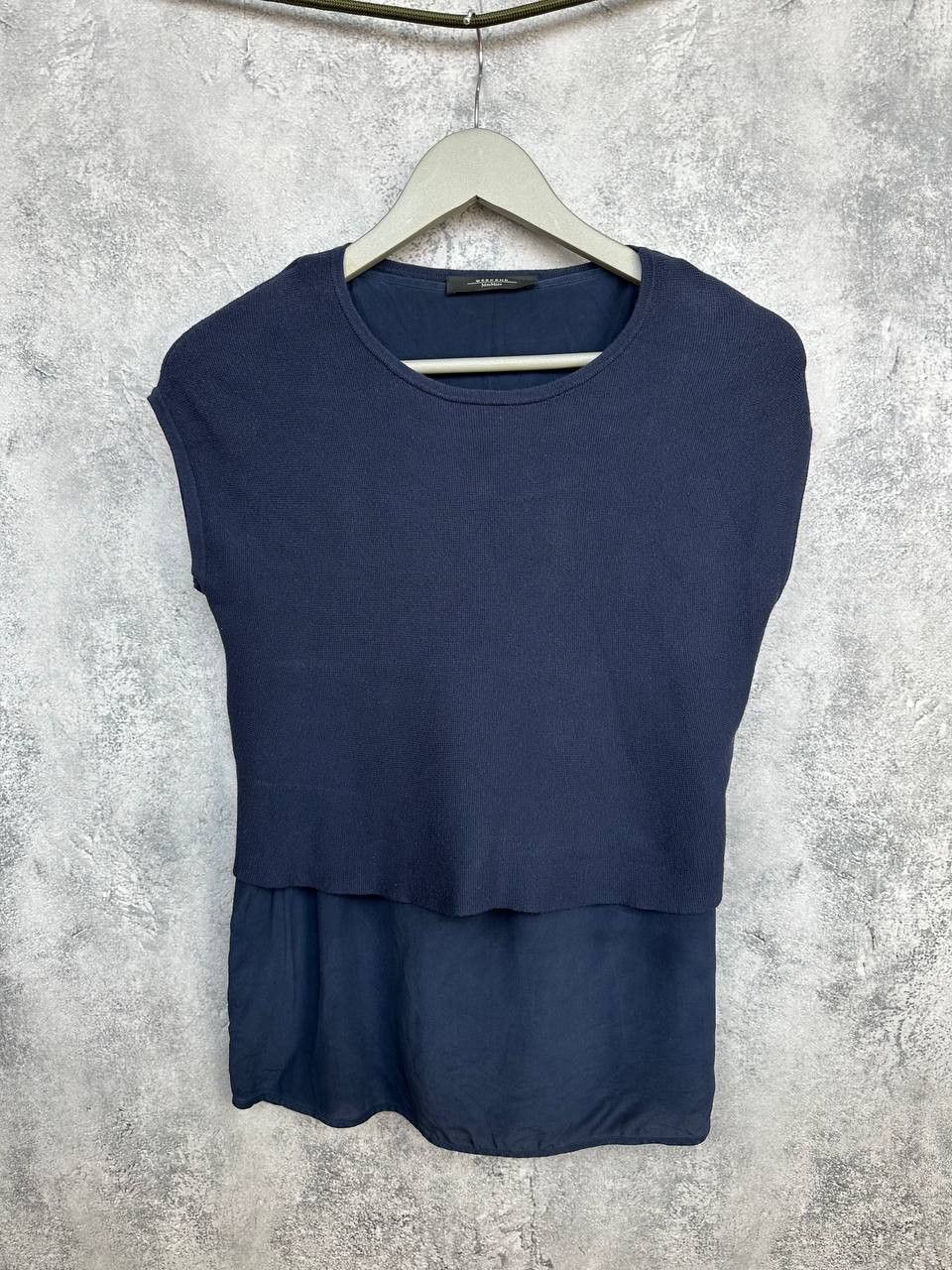 Weekend Max Mara Weekend Max Mara Layered Knit Silk Top Elegant Minimalist Size S / US 4 / IT 40 - 1 Thumbnail