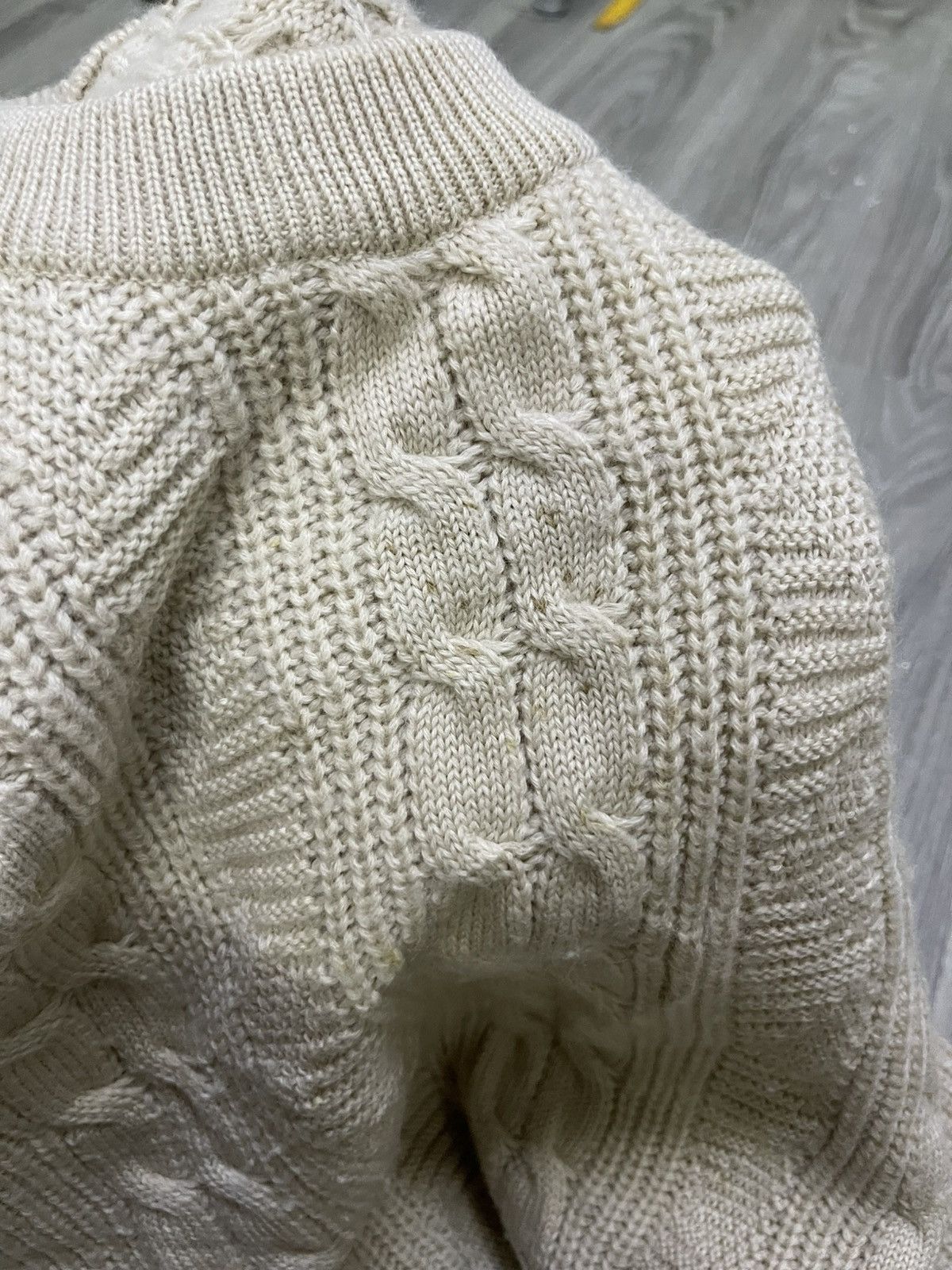 Cristian Dior Crewneck Cable Knitwear Sweater