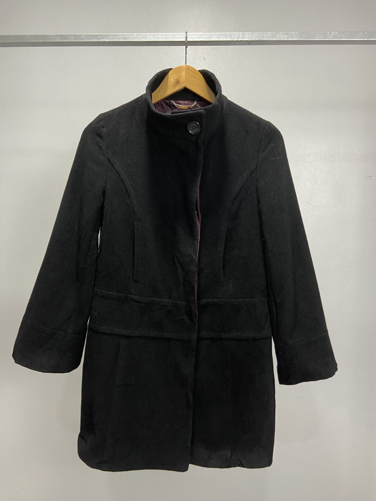 Yohji Yamamoto Ined by Yohji Yamamoto black wool long coats Size S / US 4 / IT 40 - 2 Thumbnail