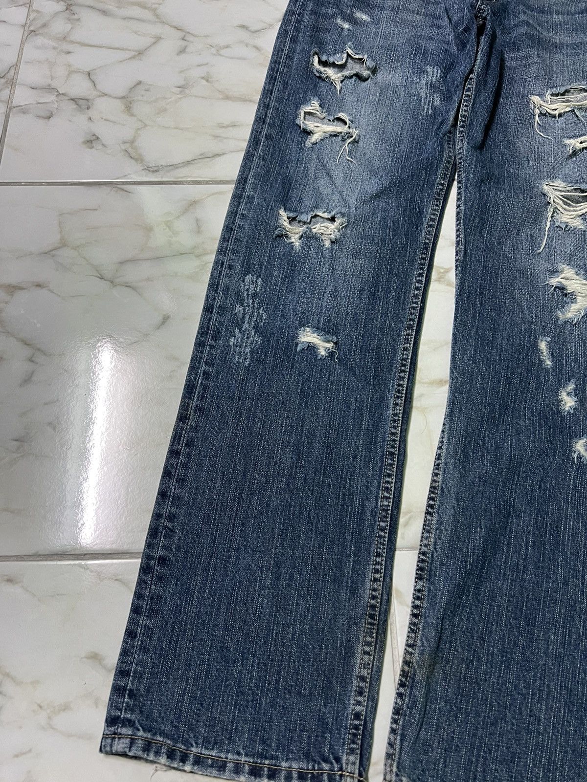 Beauty Beast × If Six Was Nine × Japanese Brand 💥Insane 90’s Style Japanese Sorridere Distress Washed Jean Size US 33 - 3 Thumbnail