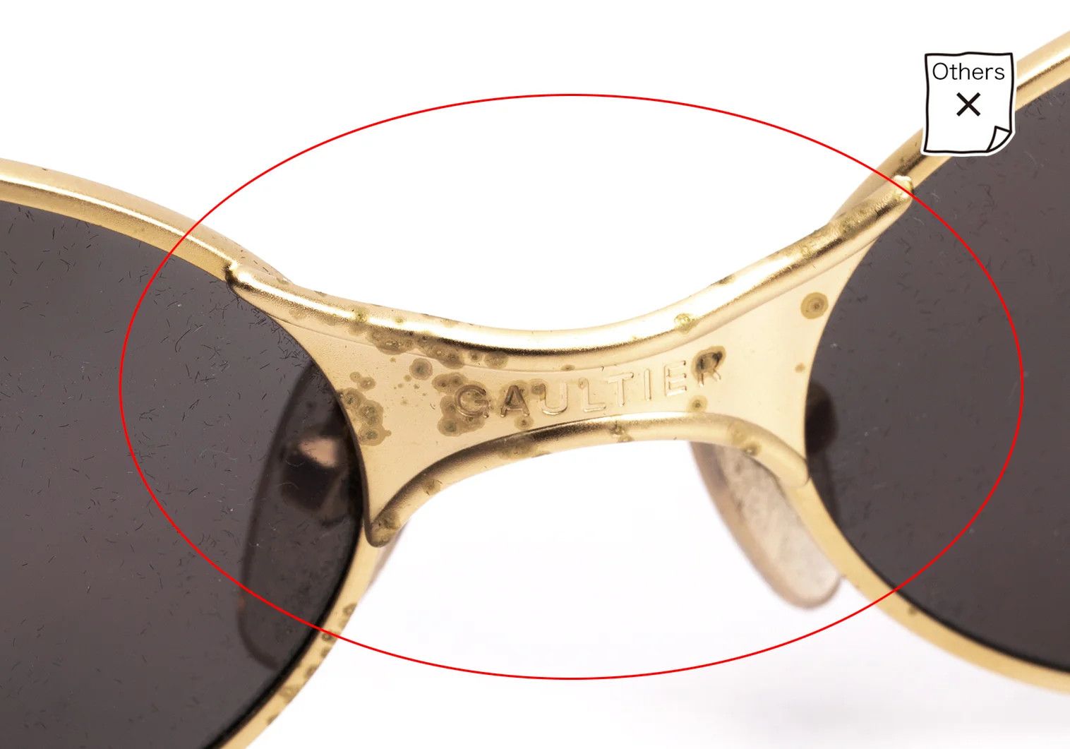 Jean Paul Gaultier Color Frame Sunglasses in Gold Green Size ONE SIZE - 3 Thumbnail